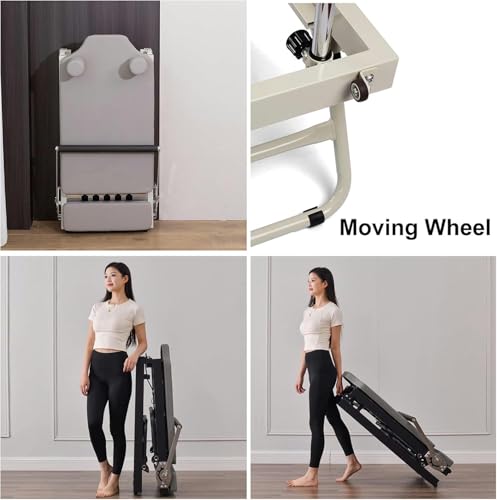 Foldable Pilates Reformer Machine for Home Gym 440 lb Capacity