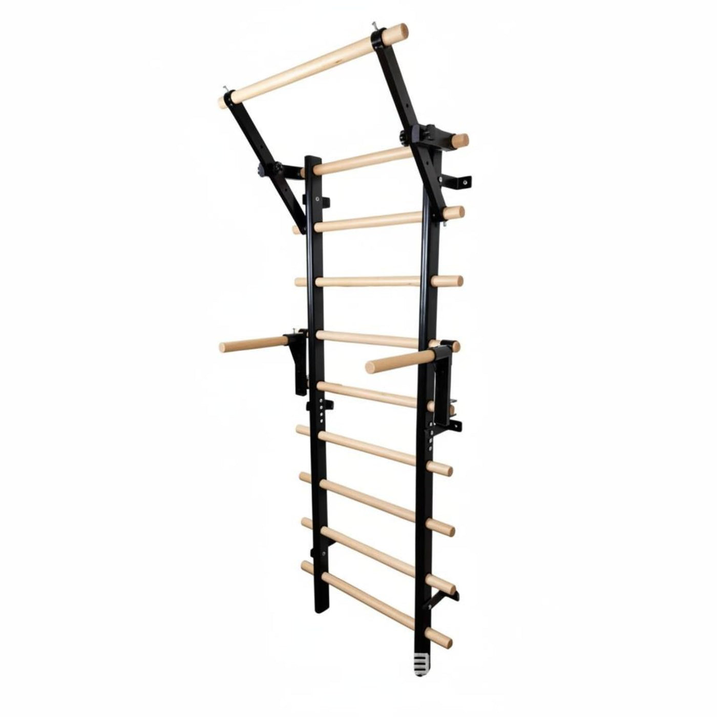 Wall-Mounted Stall Bars with Pull-Up Station for Home Gym