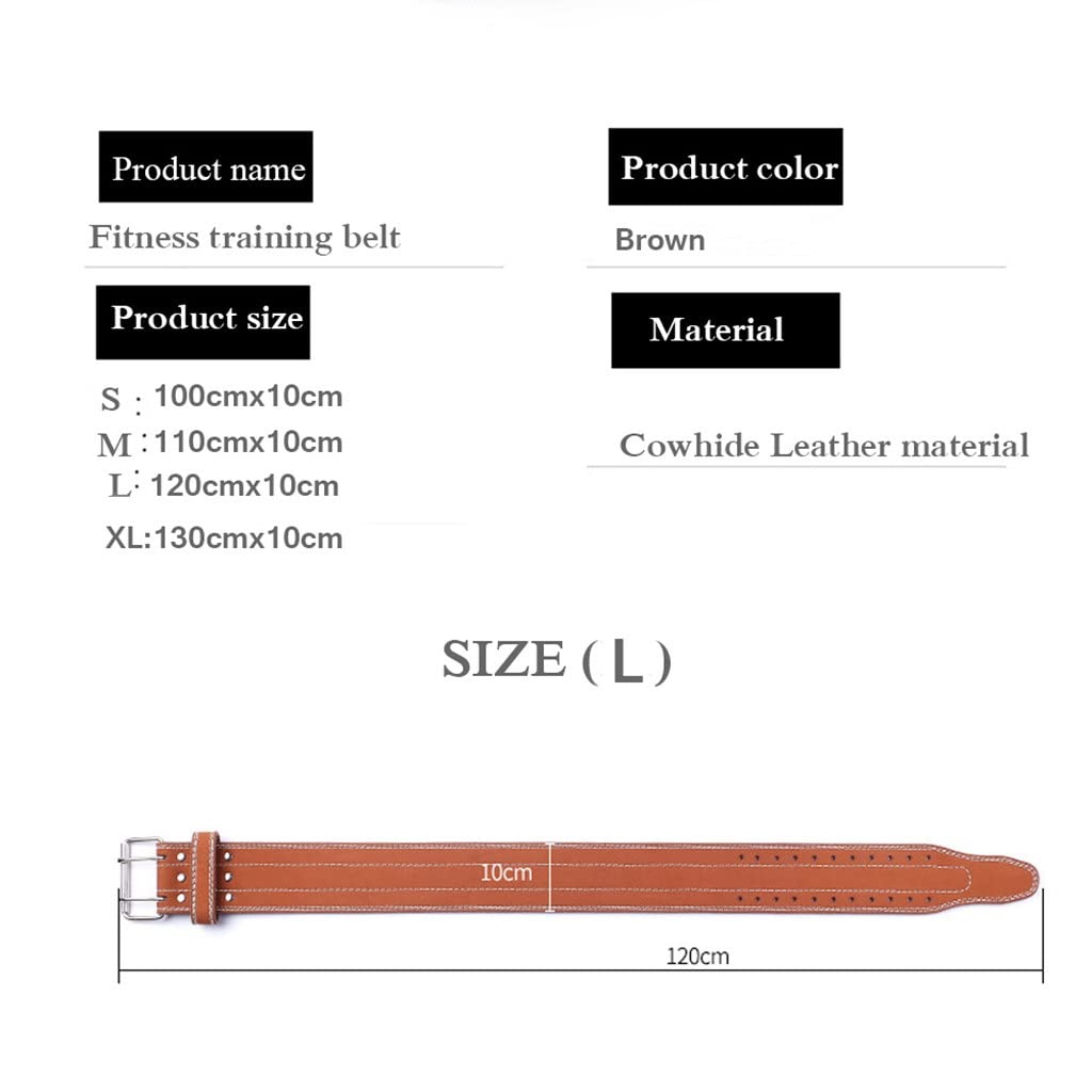 Leather Weightlifting Belt for Back Support and Strength Training