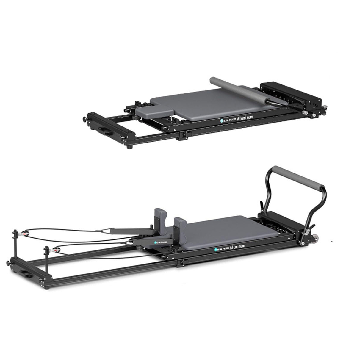 Portable Foldable Pilates Reformer with Adjustable Resistance