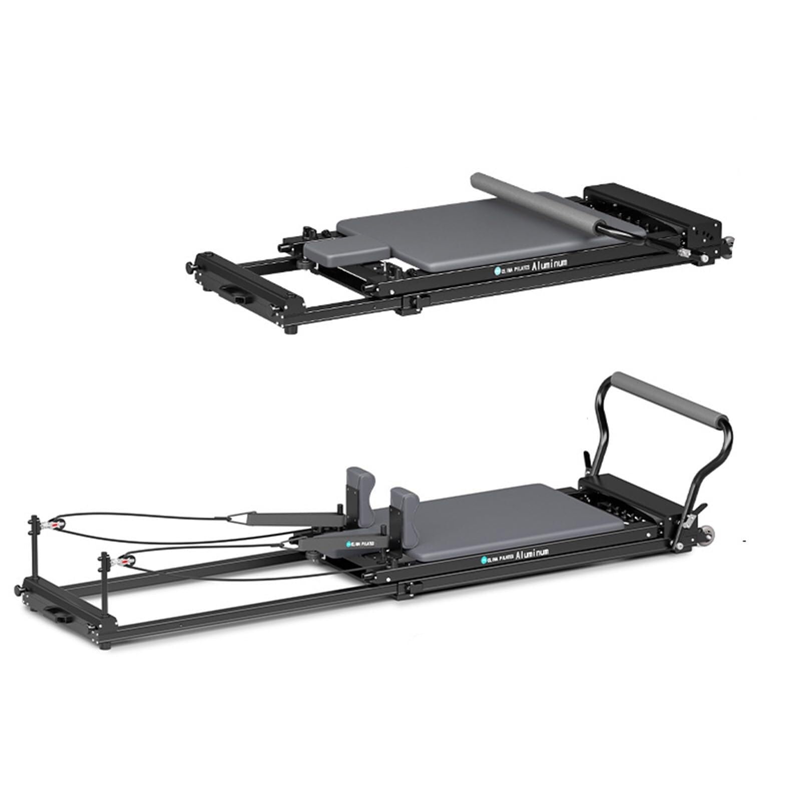 Portable Foldable Pilates Reformer with Adjustable Resistance