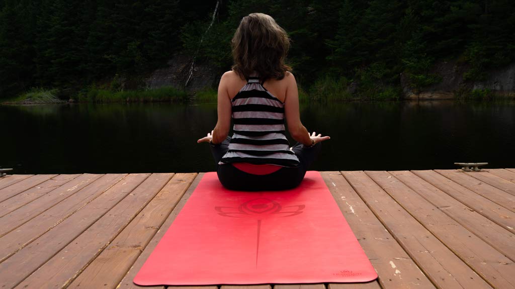 Natural Yoga Exercise Mat with Carry Strap