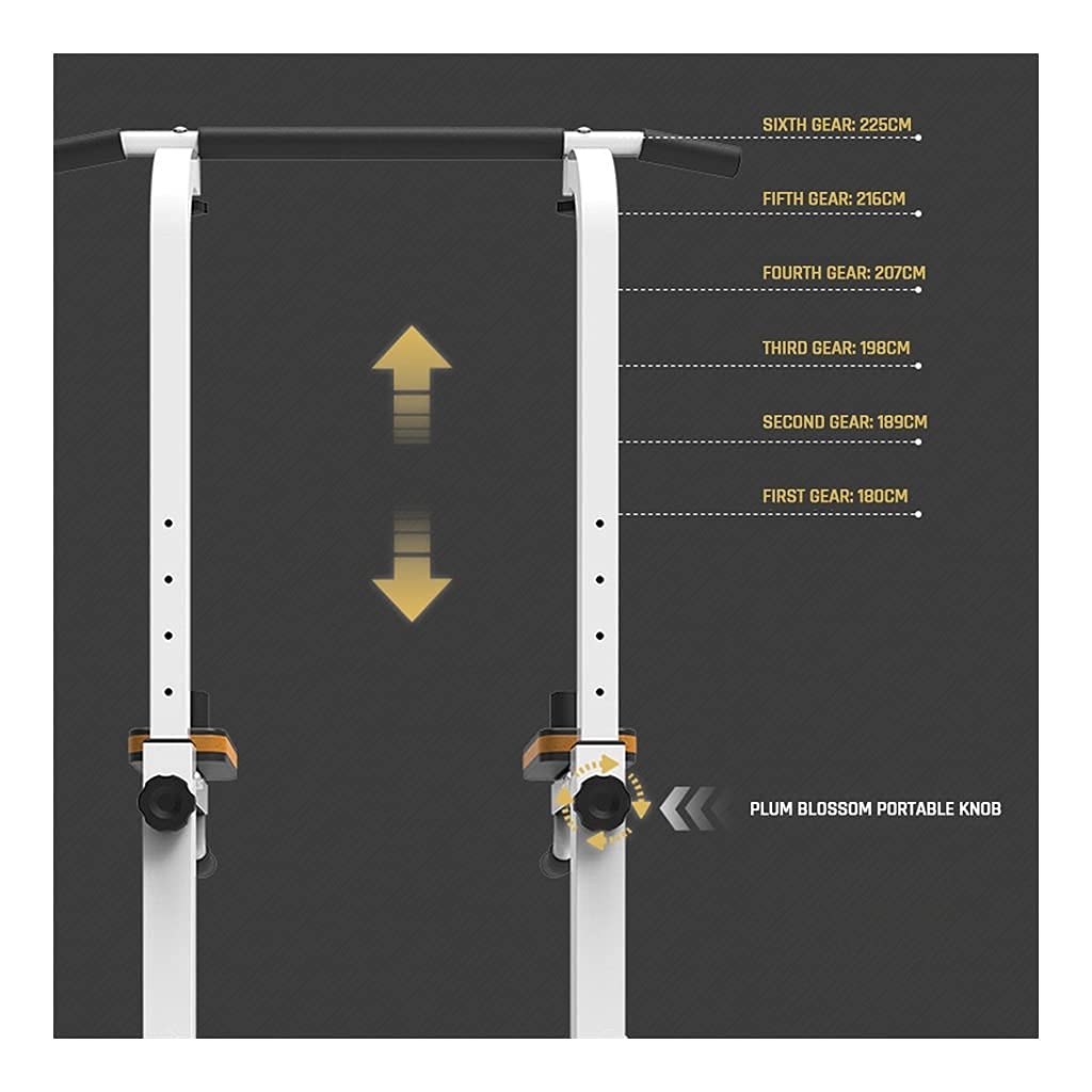 Multi-Function Power Tower with Weight Bench and Barbell Rack