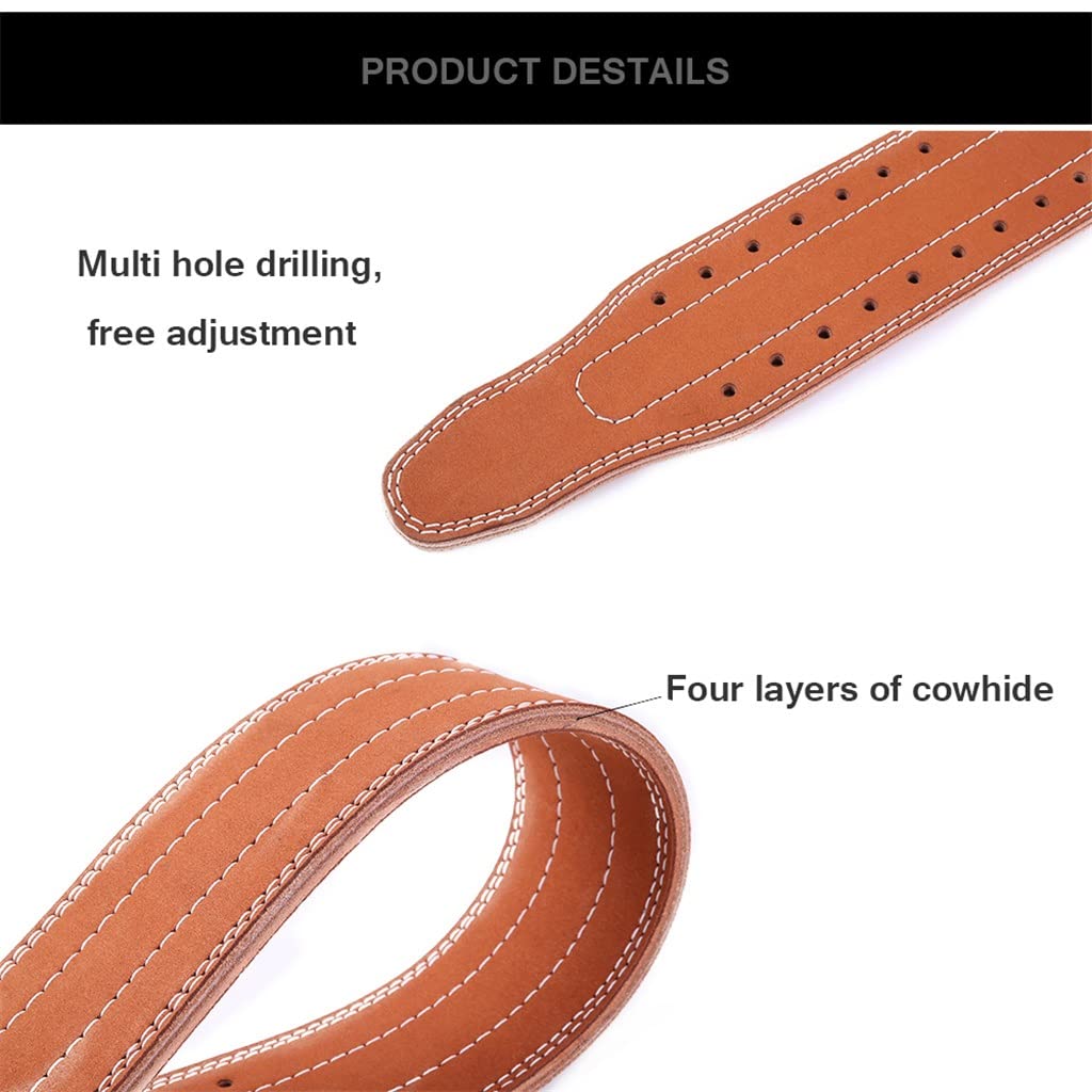 Leather Weightlifting Belt for Back Support and Strength Training