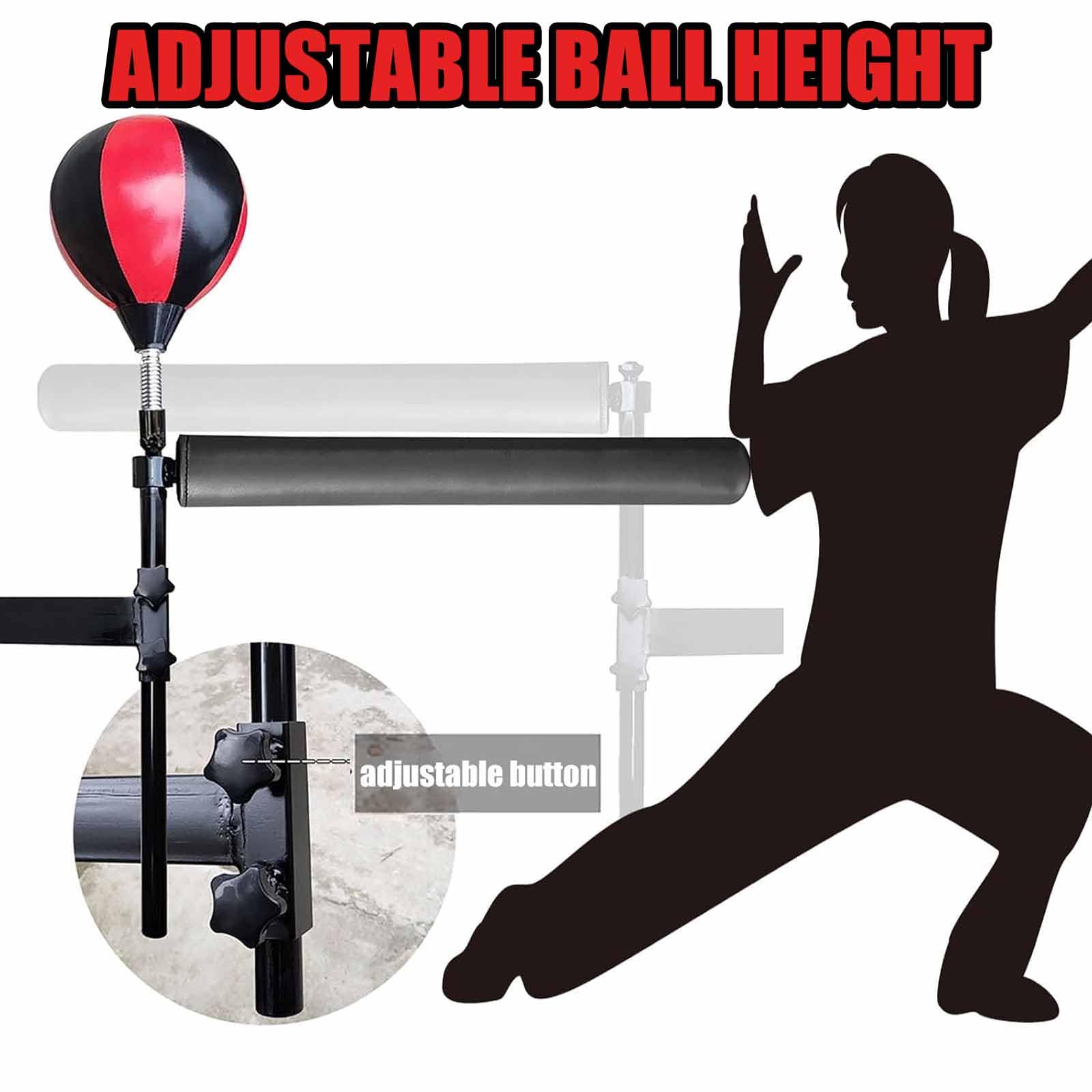 Wall-Mounted Reflex Boxing Bar with Dual Punching Balls