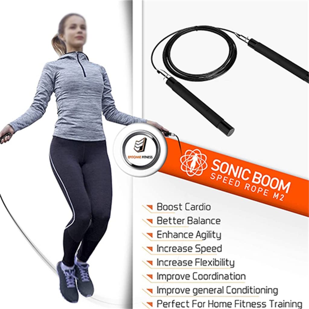 High-Speed Adjustable Speed Jump Rope with Steel Cable