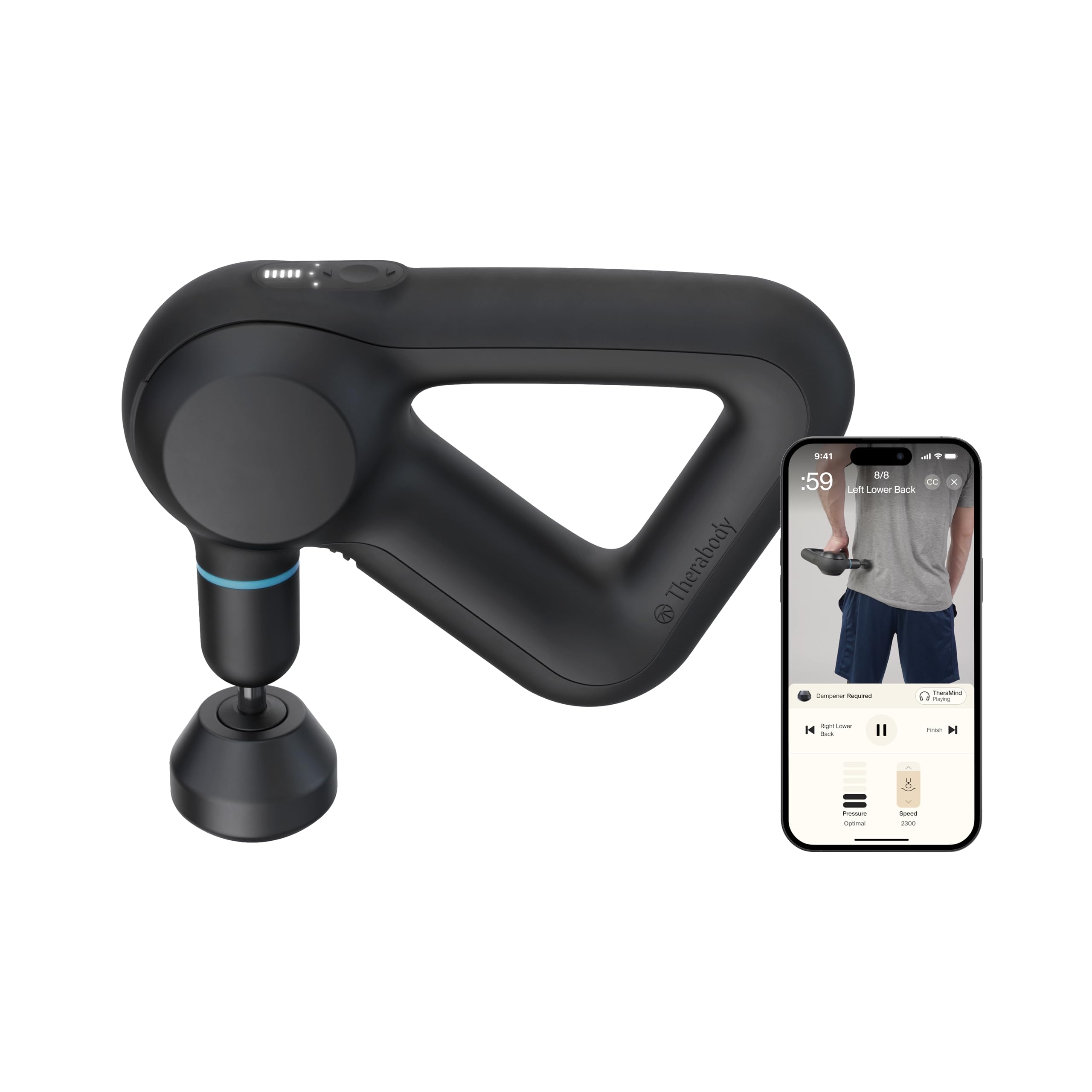 Deep Tissue Percussion Massage Gun with Bluetooth Control