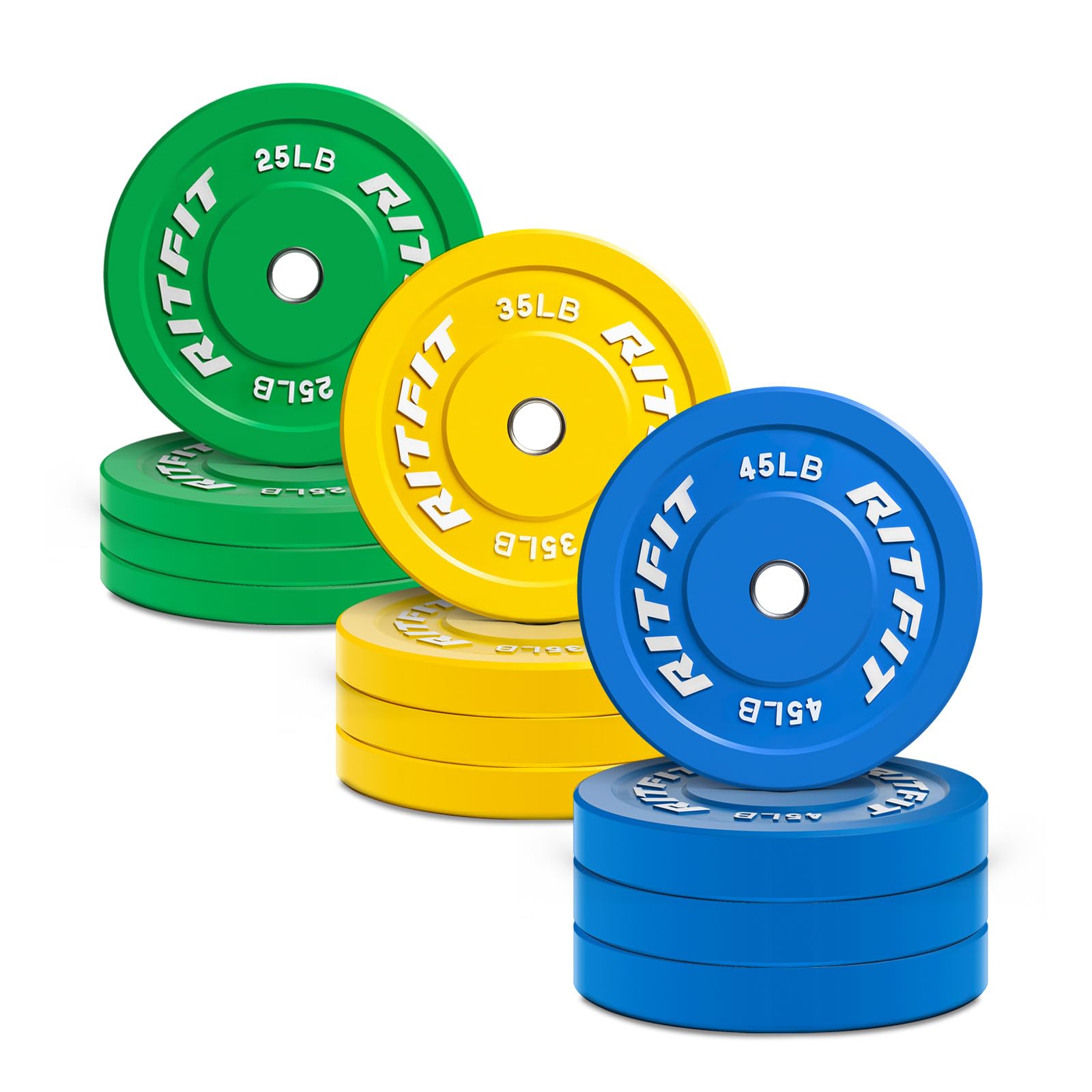 Olympic Rubber Bumper Weight Plate with Steel Insert
