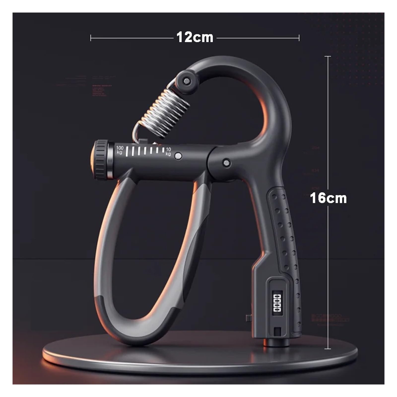 Adjustable Hand Grip Strength Trainer with Heavy-Duty Spring