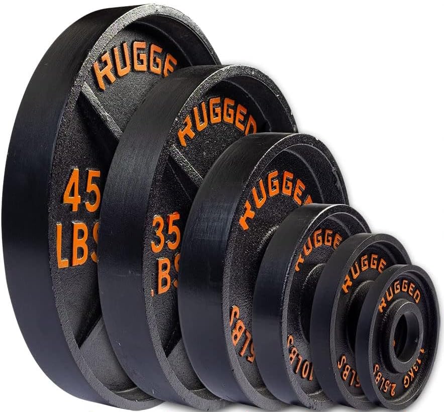 Cast Iron Olympic Weight Plate Set, 455 lb