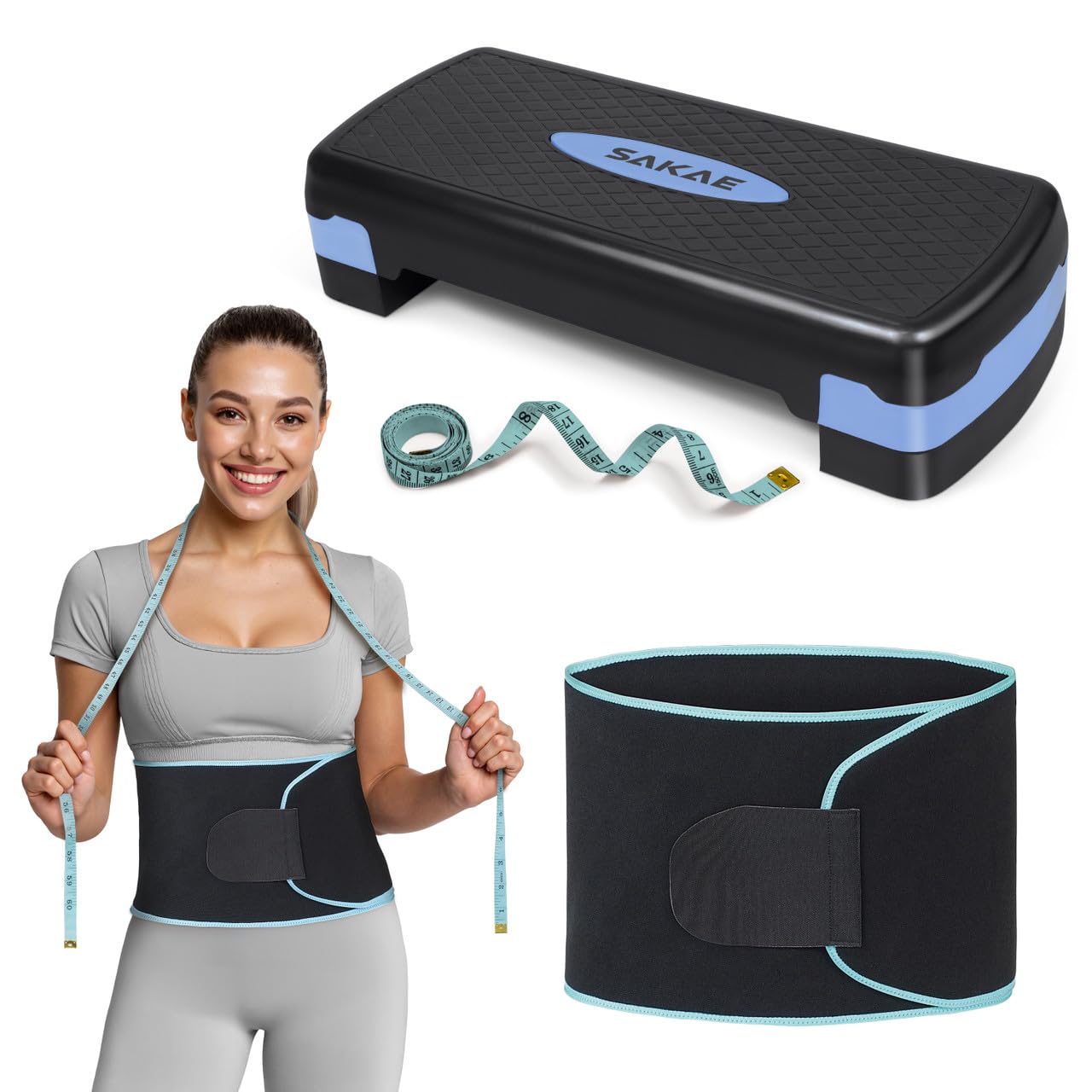 Adjustable Aerobic Step Platform Fitness Set with Accessories