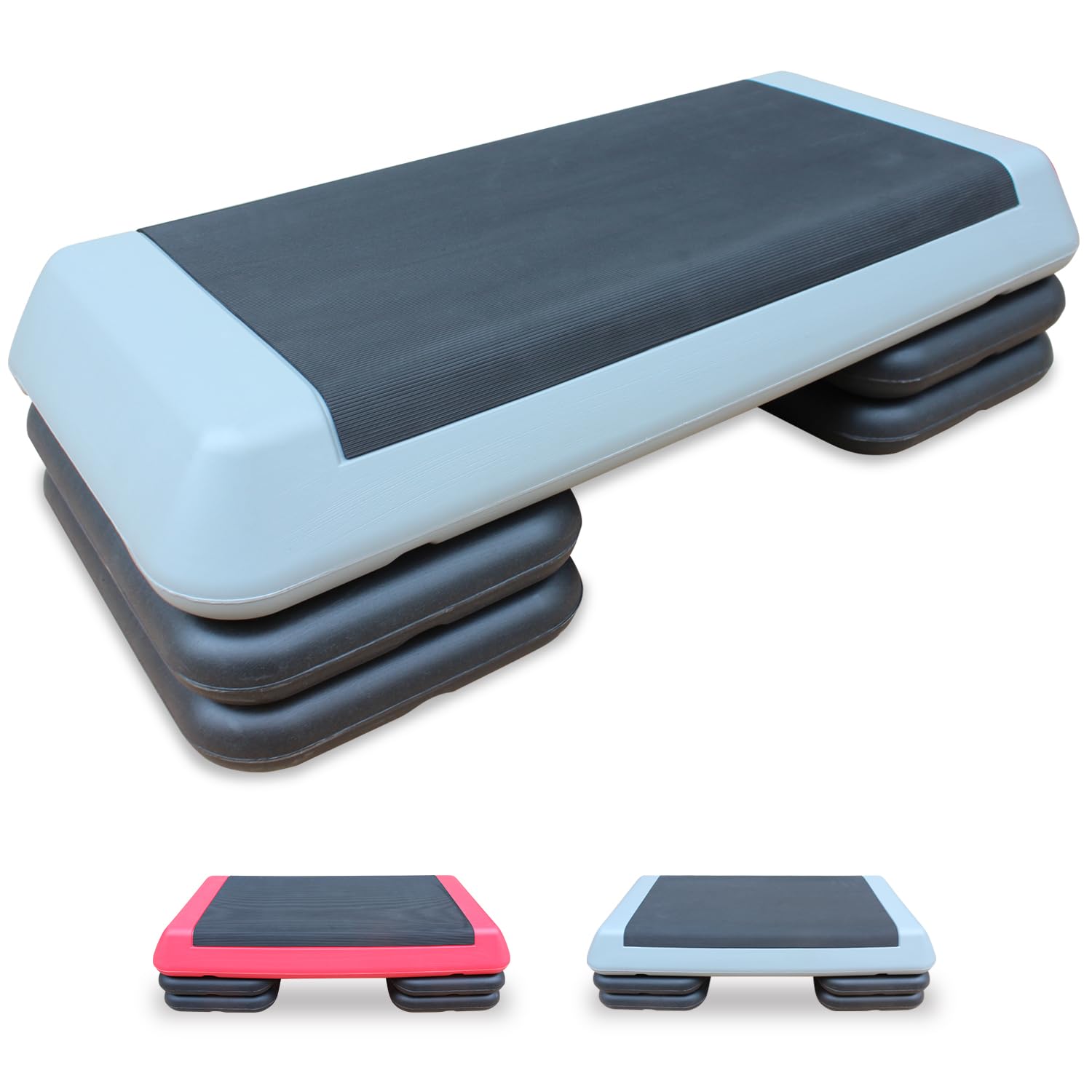 Adjustable Aerobic Step Platform with Risers for Home Gym