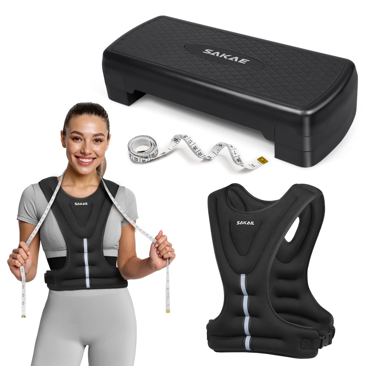 Adjustable Aerobic Step Platform Fitness Set with Accessories