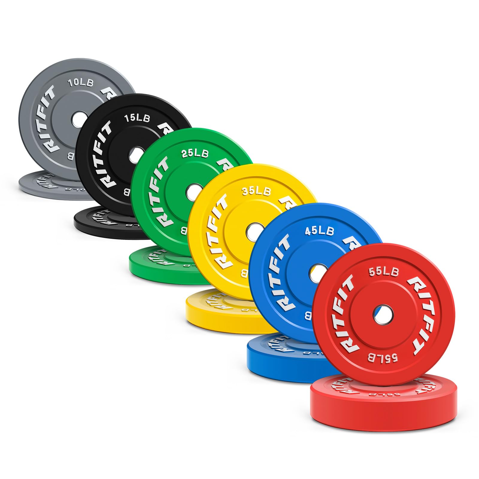 Olympic Rubber Bumper Weight Plate with Steel Insert