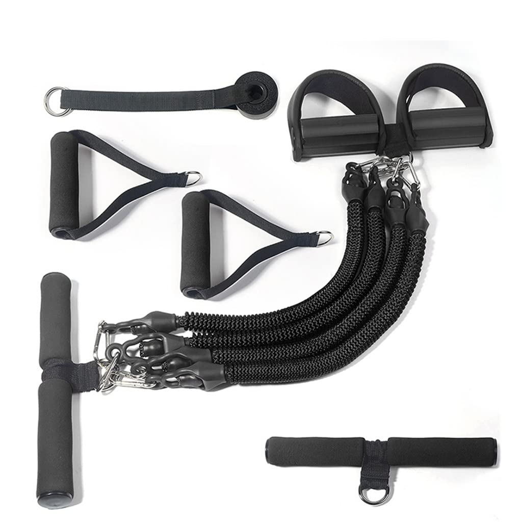 4-Tube Resistance Band Pedal Exerciser for Home Workout
