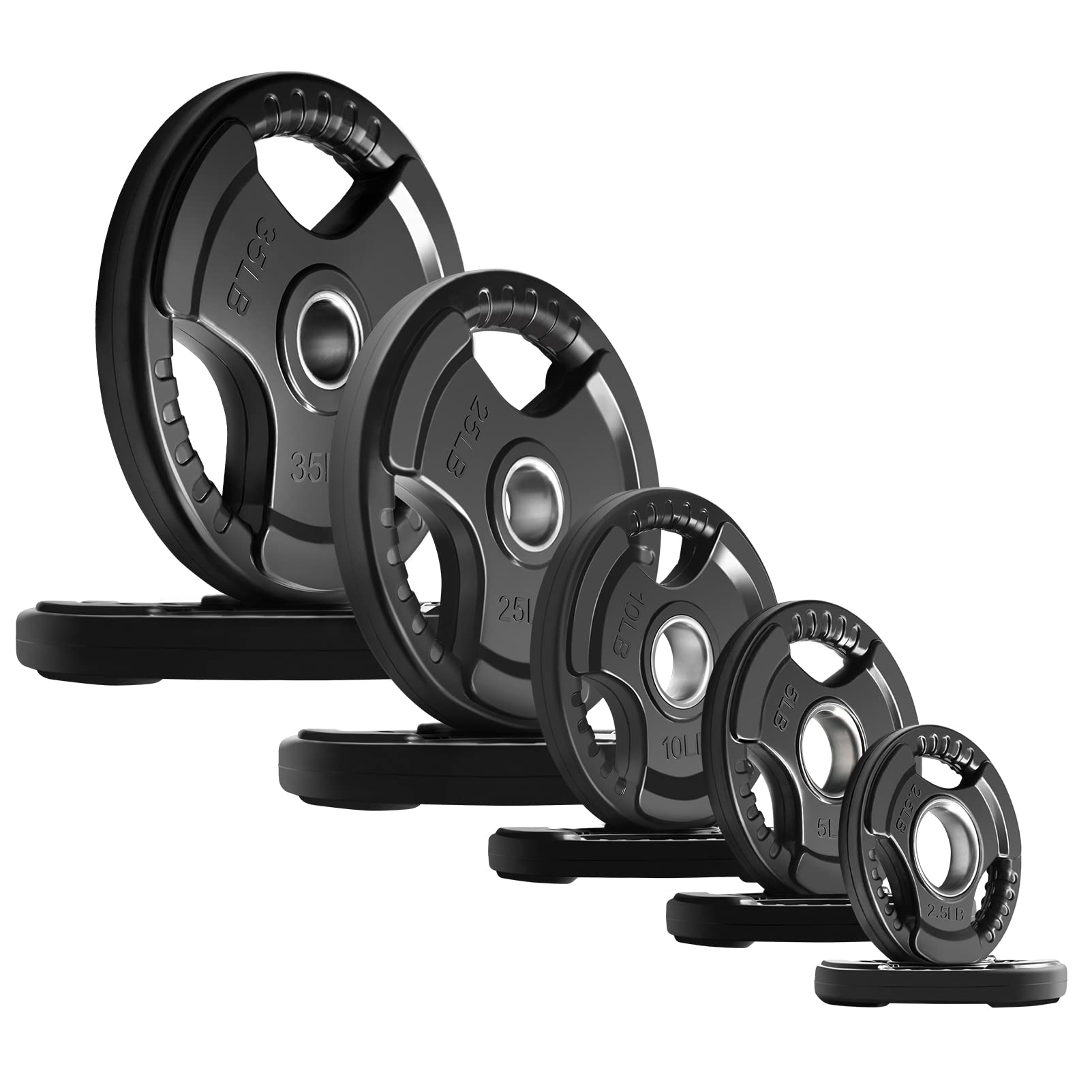 Olympic Rubber Grip Weight Plates for Barbell