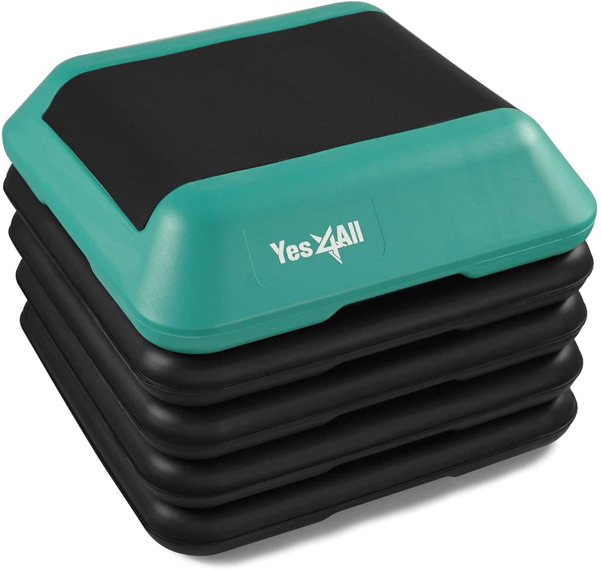 Adjustable Aerobic Step Platform with Stackable Risers