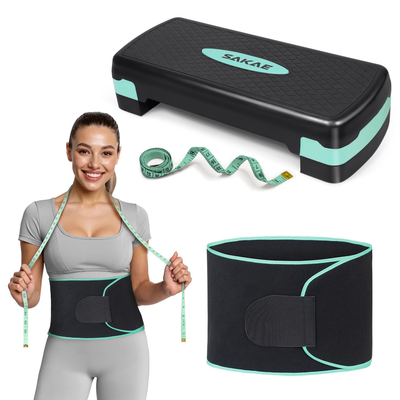 Adjustable Aerobic Step Platform Fitness Set with Accessories