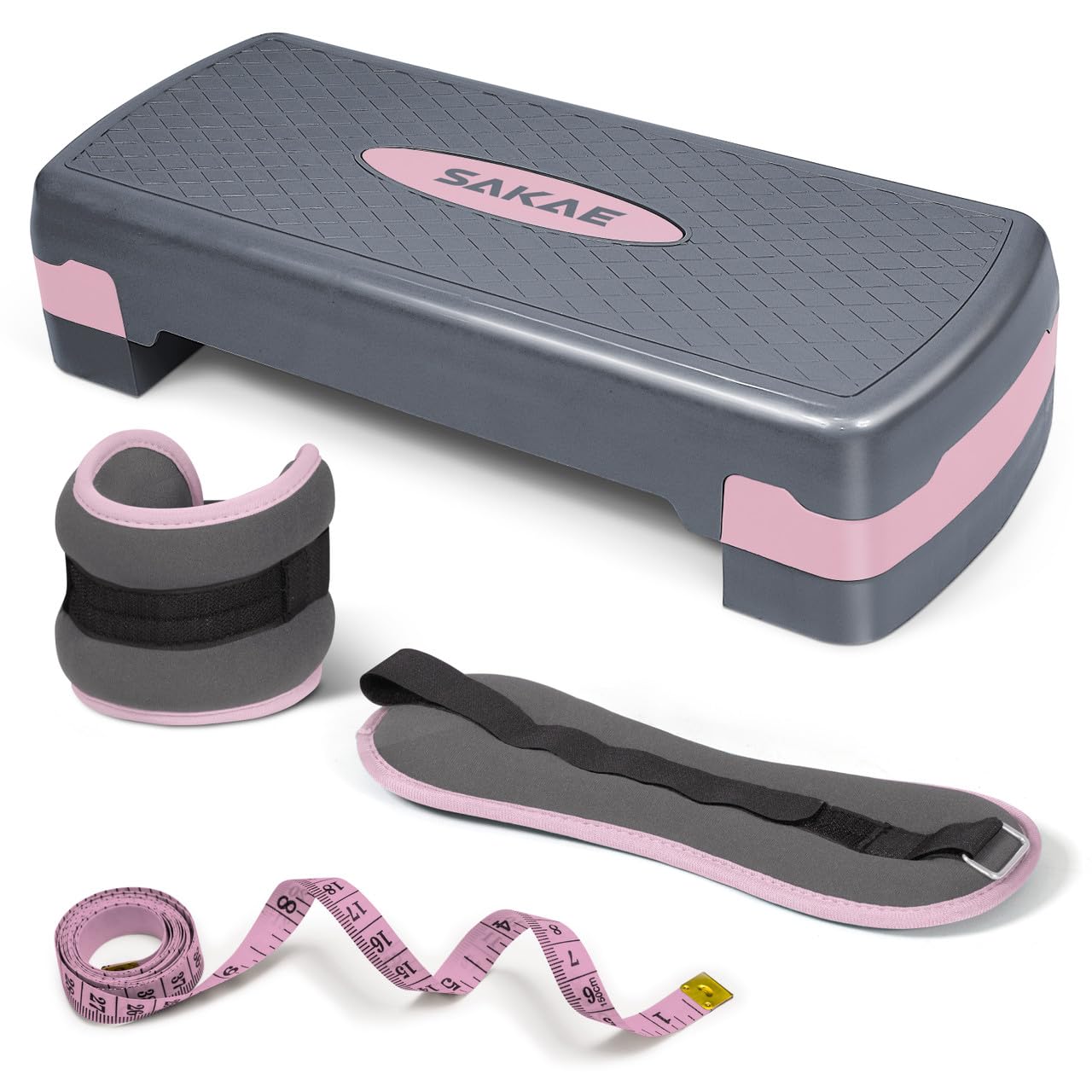 Adjustable Aerobic Step Platform Fitness Set with Accessories