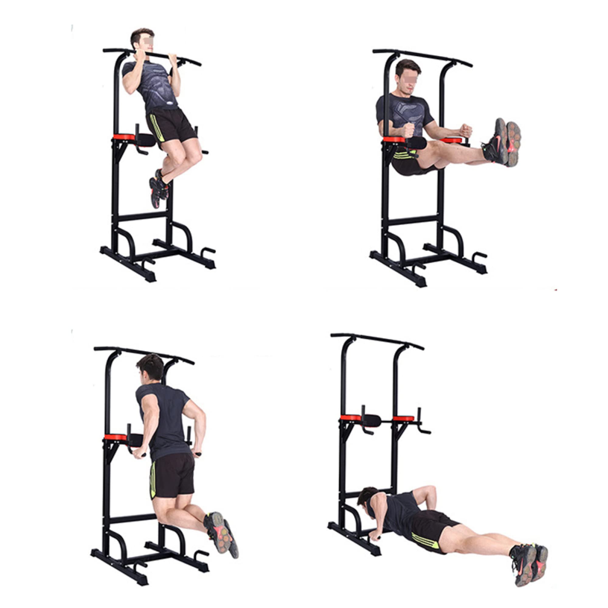 Adjustable Power Tower with Pull-Up and Dip Station