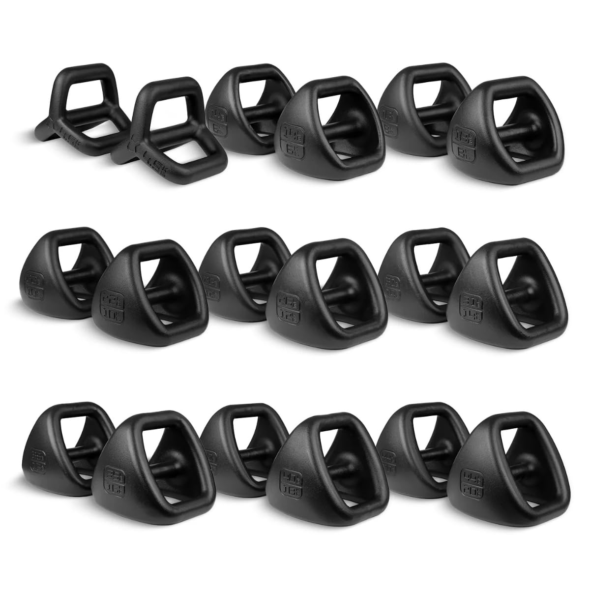 3-in-1 Dumbbell Kettlebell Push Up Stand Set, 18-Piece
