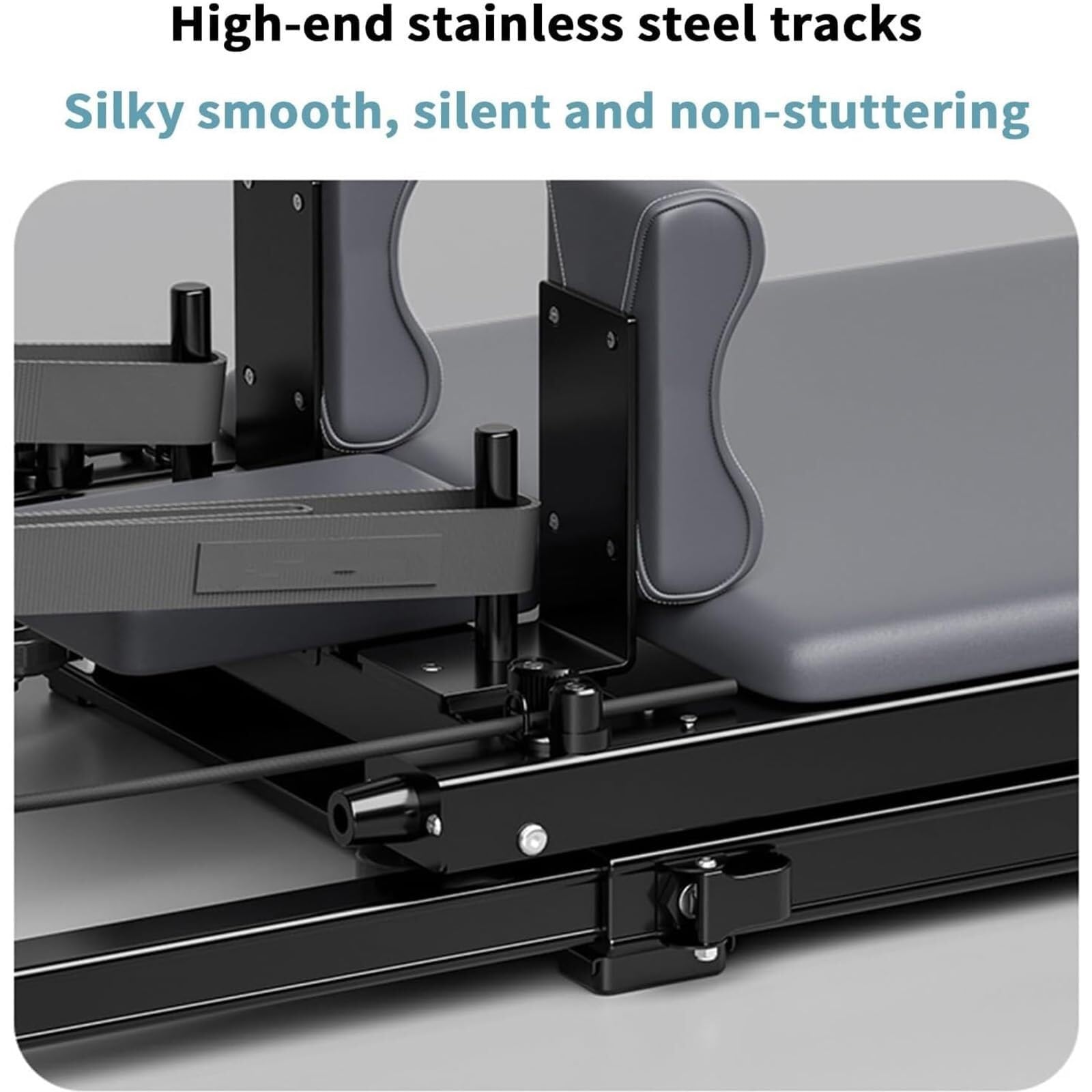 Portable Foldable Pilates Reformer with Adjustable Resistance
