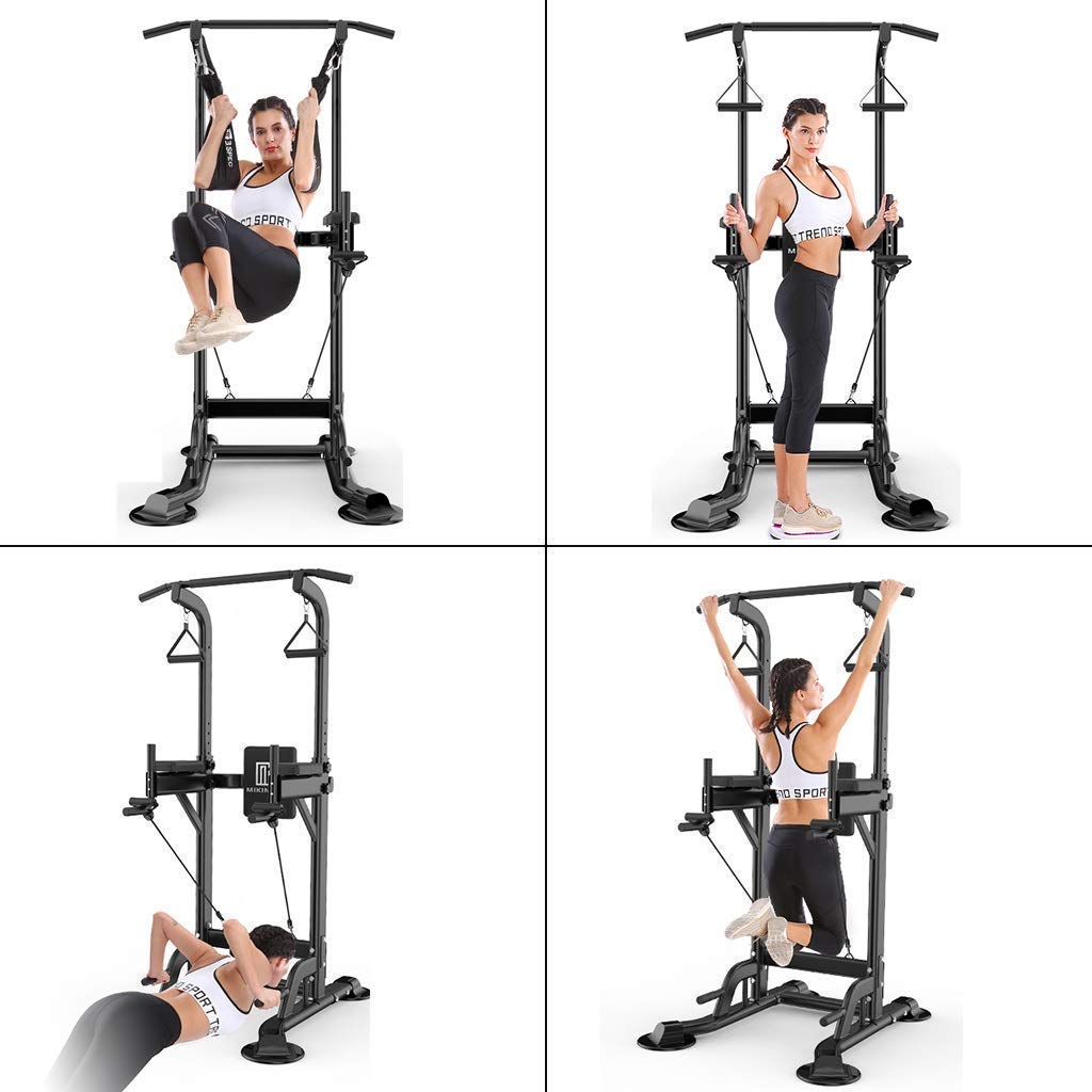 Multi-Function Power Tower with Pull Up Bar and Squat Rack