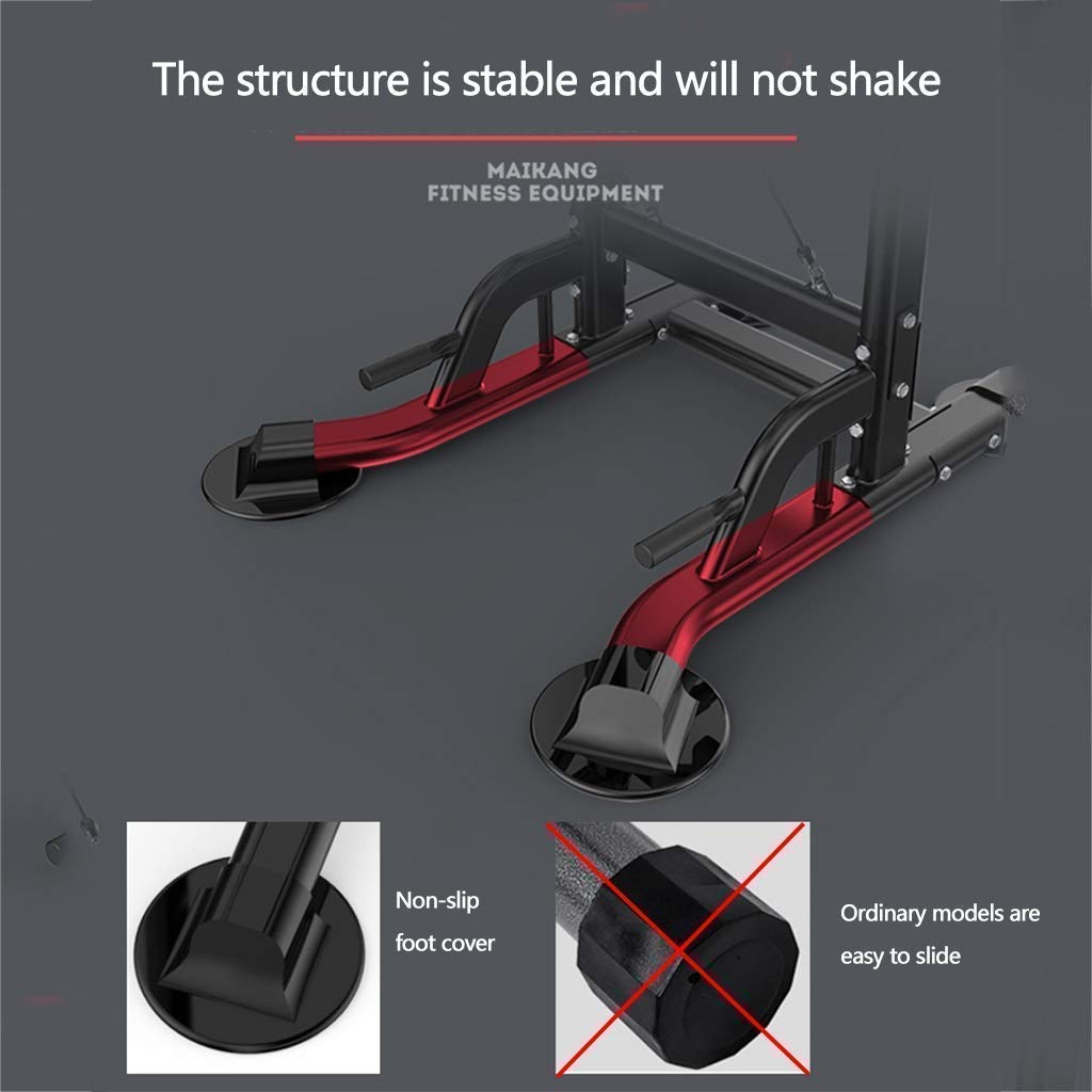 Multi-Function Pull Up and Squat Rack with Parallel Bars, 300 kg Capacity