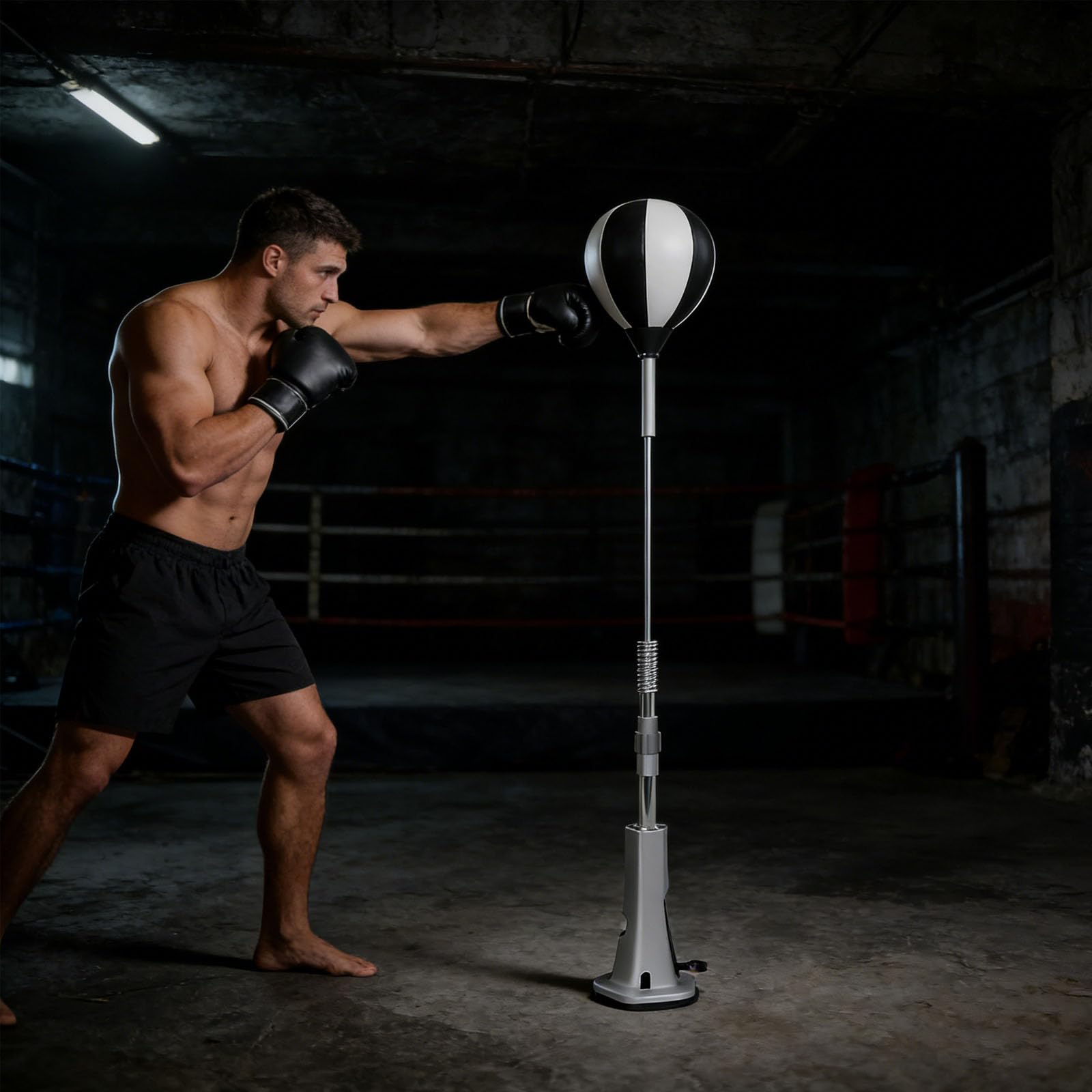 Height Adjustable Freestanding Reflex Punching Ball with Suction Base