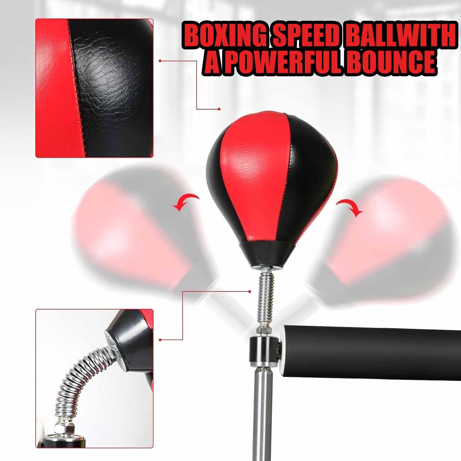 Wall-Mounted Reflex Boxing Bar with Dual Punching Balls