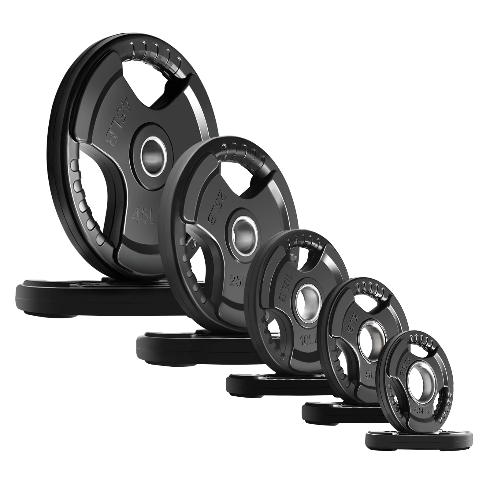 Olympic Rubber Grip Weight Plates for Barbell