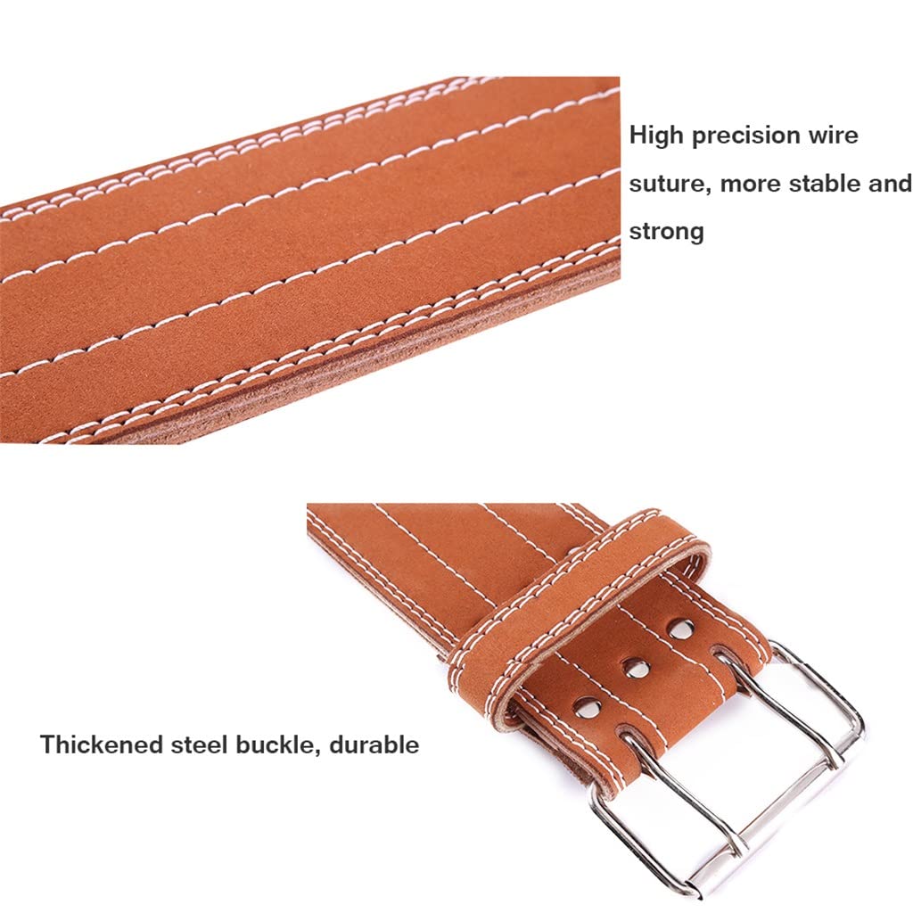 Leather Weightlifting Belt for Back Support and Strength Training