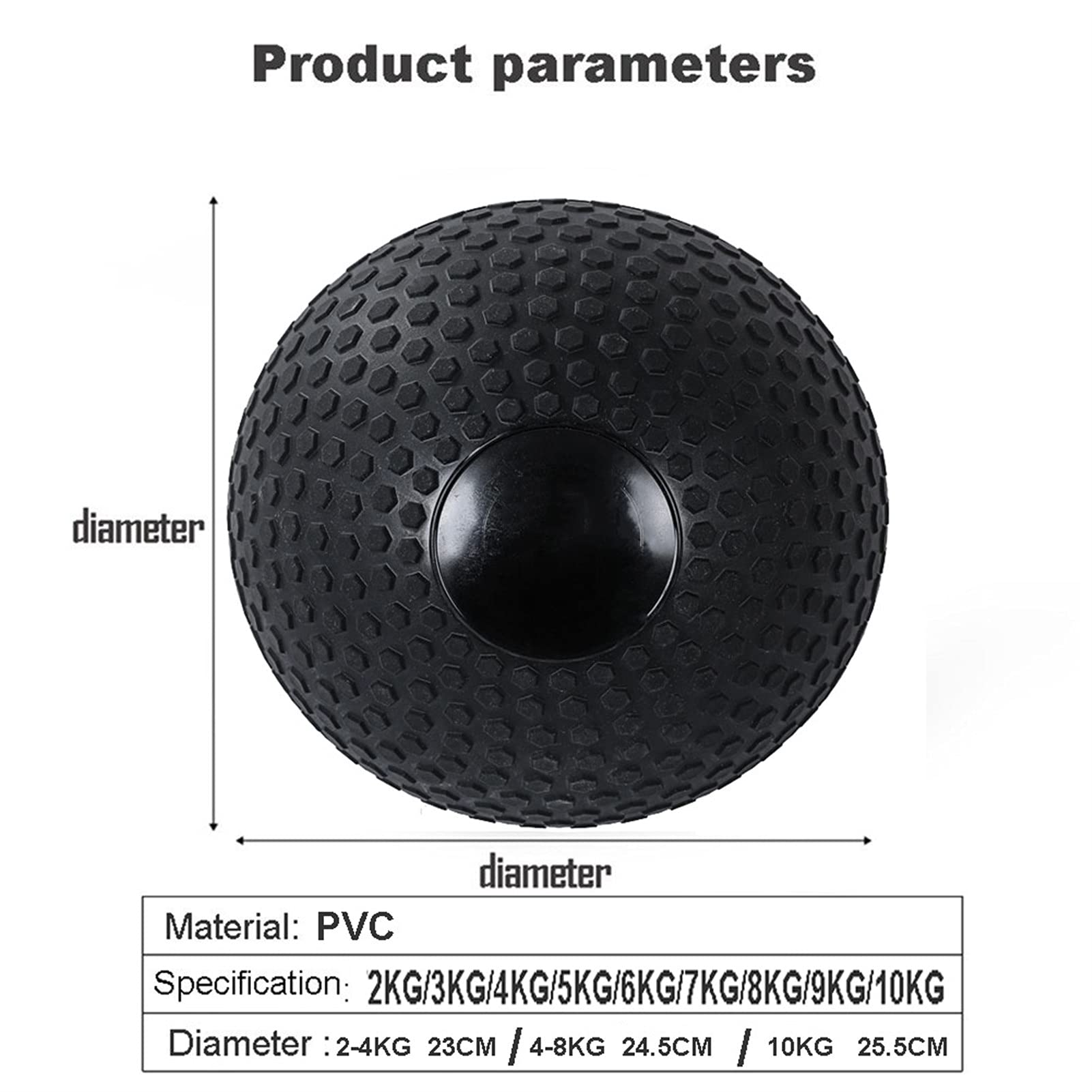 Textured Slam Ball for Strength and Cross Training 2kg