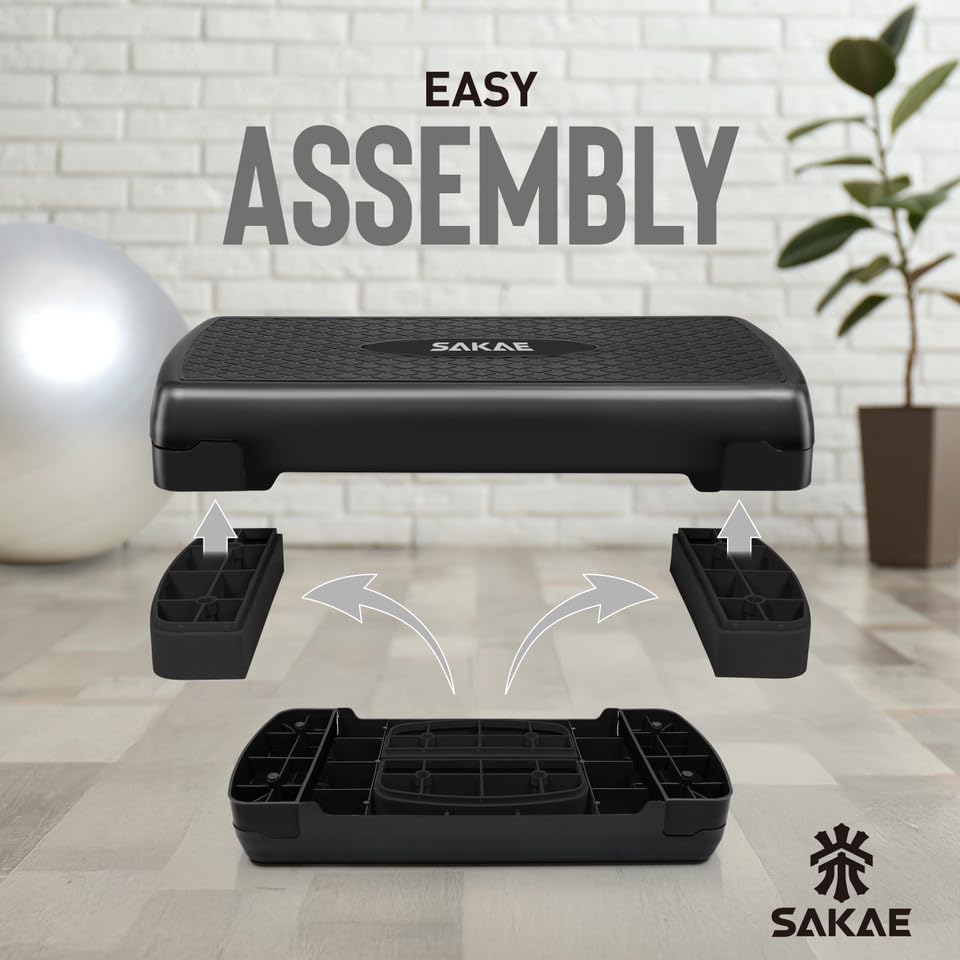 Adjustable Aerobic Step Platform Fitness Set with Accessories