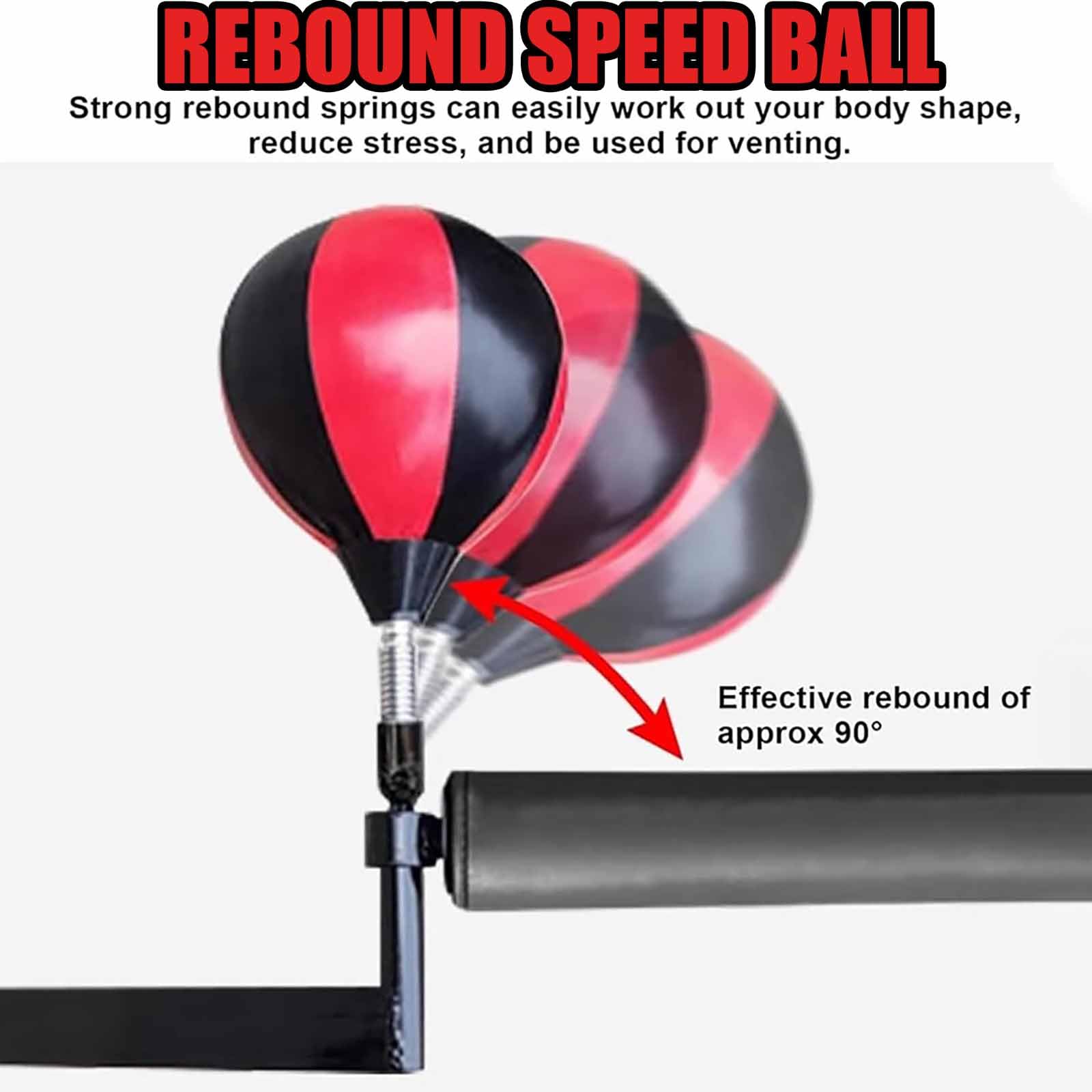 Wall-Mounted Reflex Boxing Bar with Dual Punching Balls
