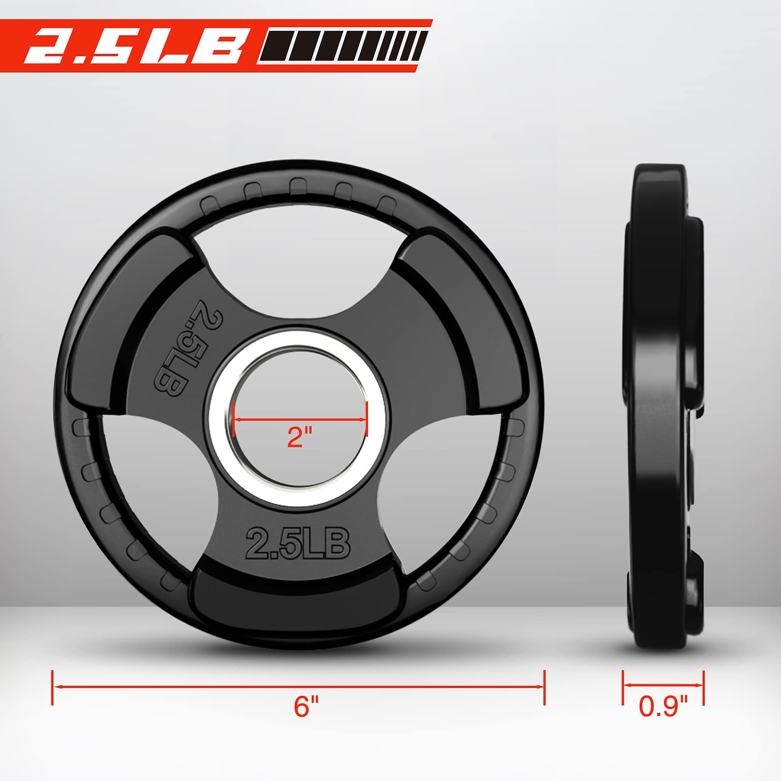 Olympic Rubber Grip Weight Plates for Barbell