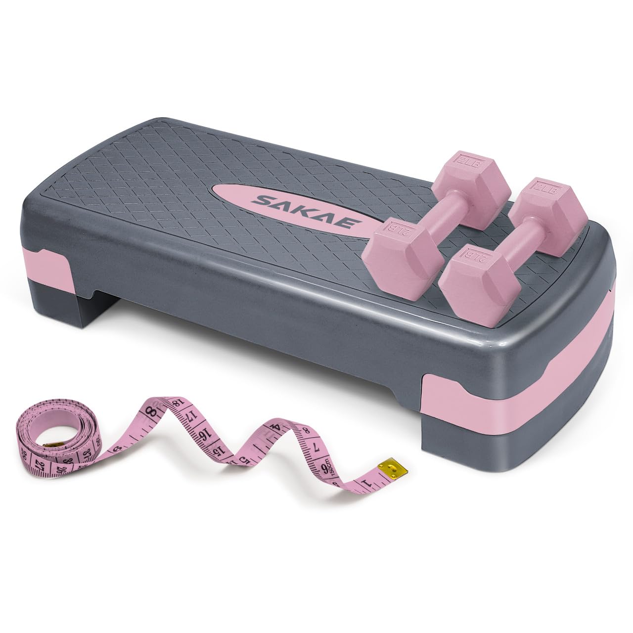 Adjustable Aerobic Step Platform Fitness Set with Accessories