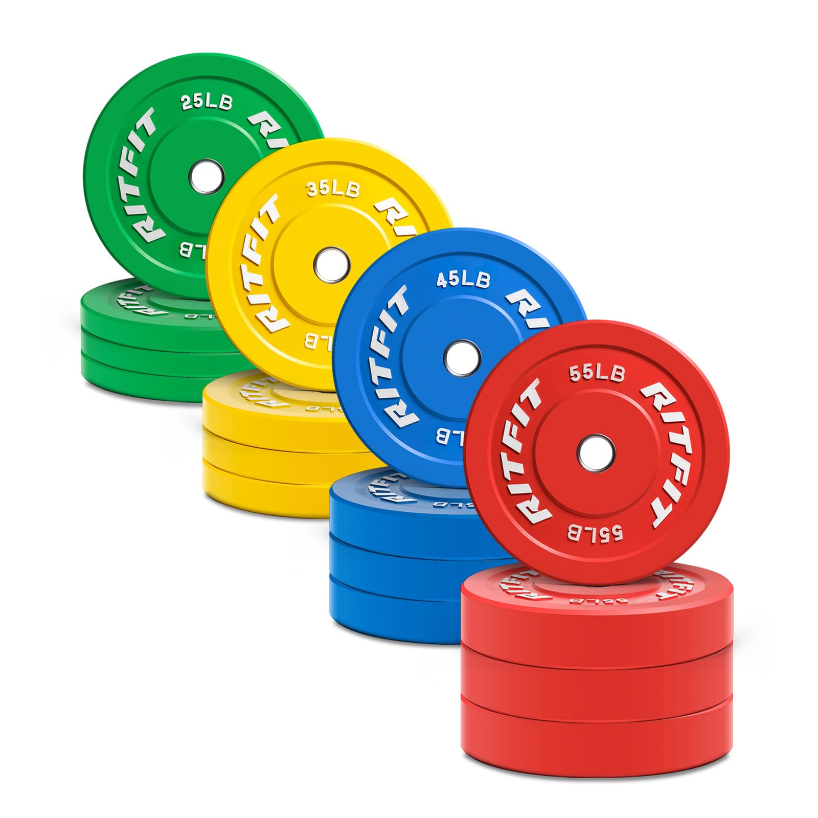 Olympic Rubber Bumper Weight Plate with Steel Insert