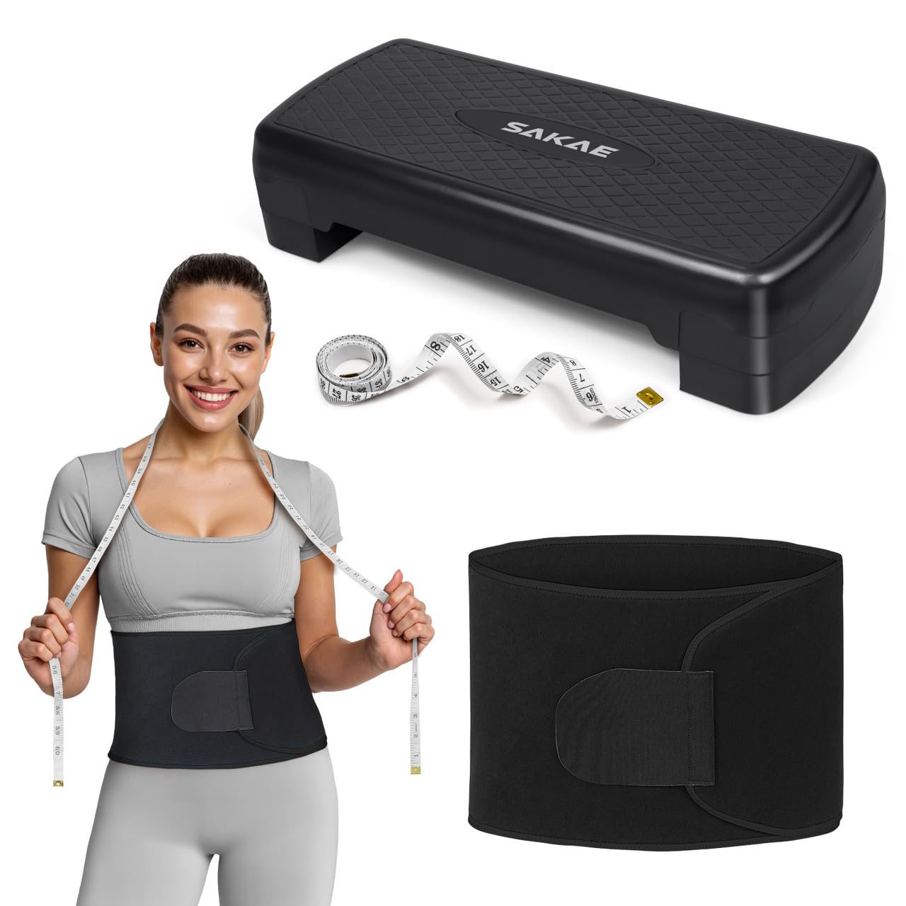 Adjustable Aerobic Step Platform Fitness Set with Accessories