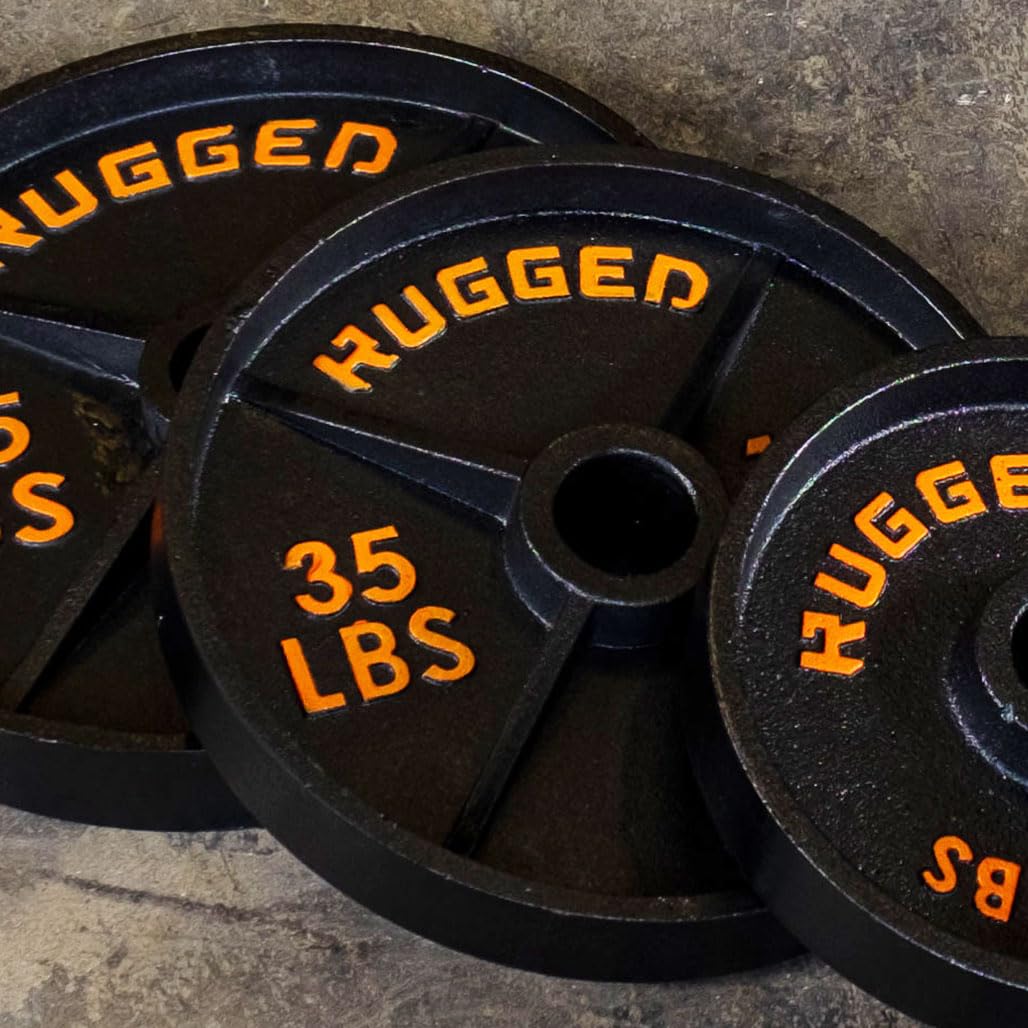 Cast Iron Olympic Weight Plate Set, 455 lb