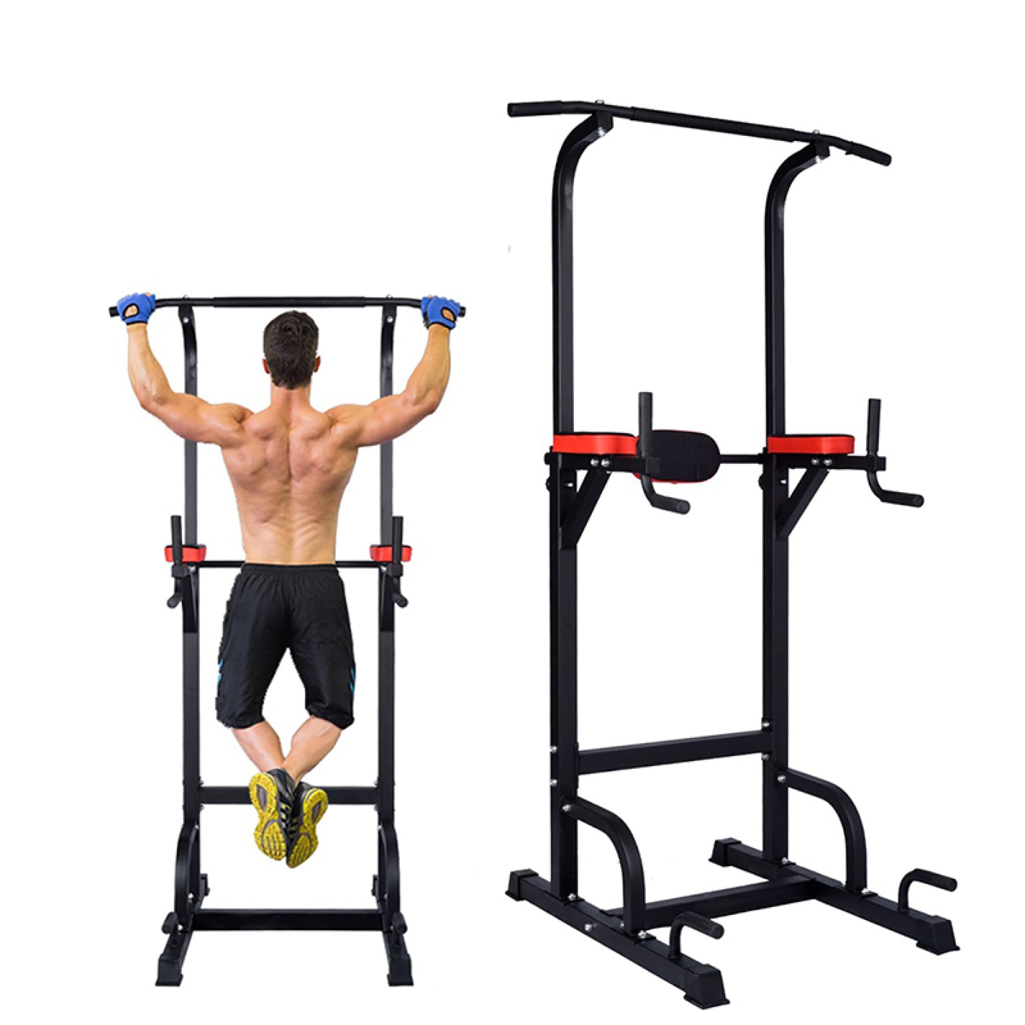 Adjustable Power Tower with Pull-Up and Dip Station