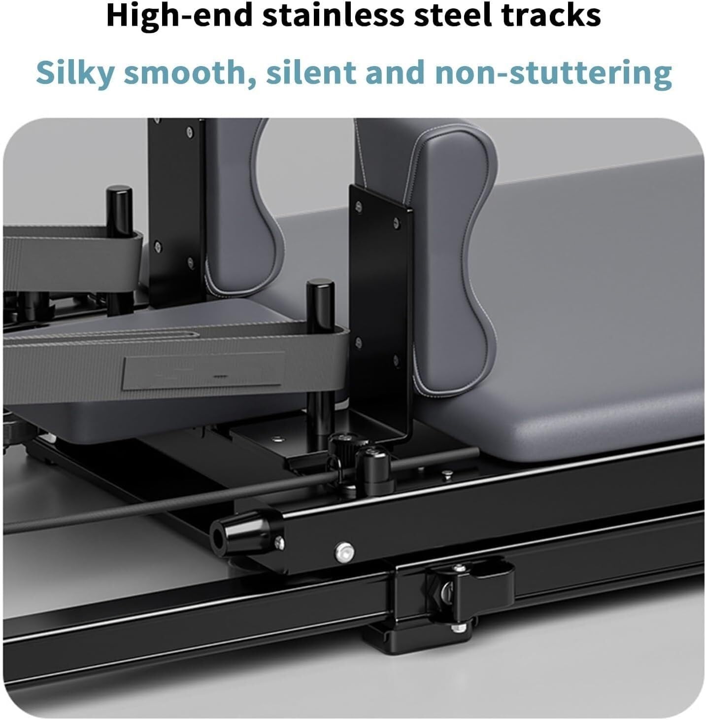 Portable Foldable Pilates Reformer with Adjustable Resistance