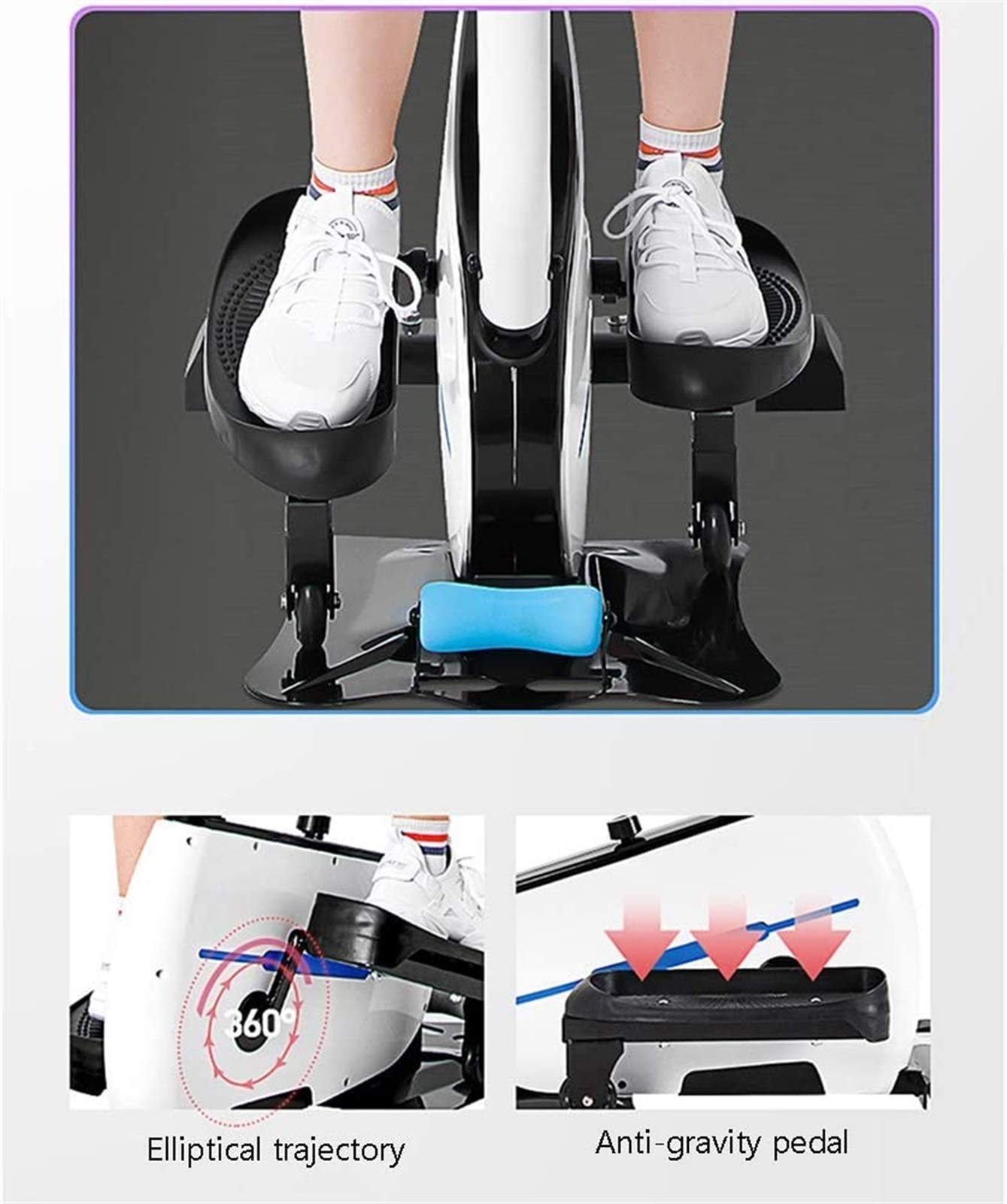 Magnetic Elliptical Trainer with Stepless Resistance and Tablet Holder