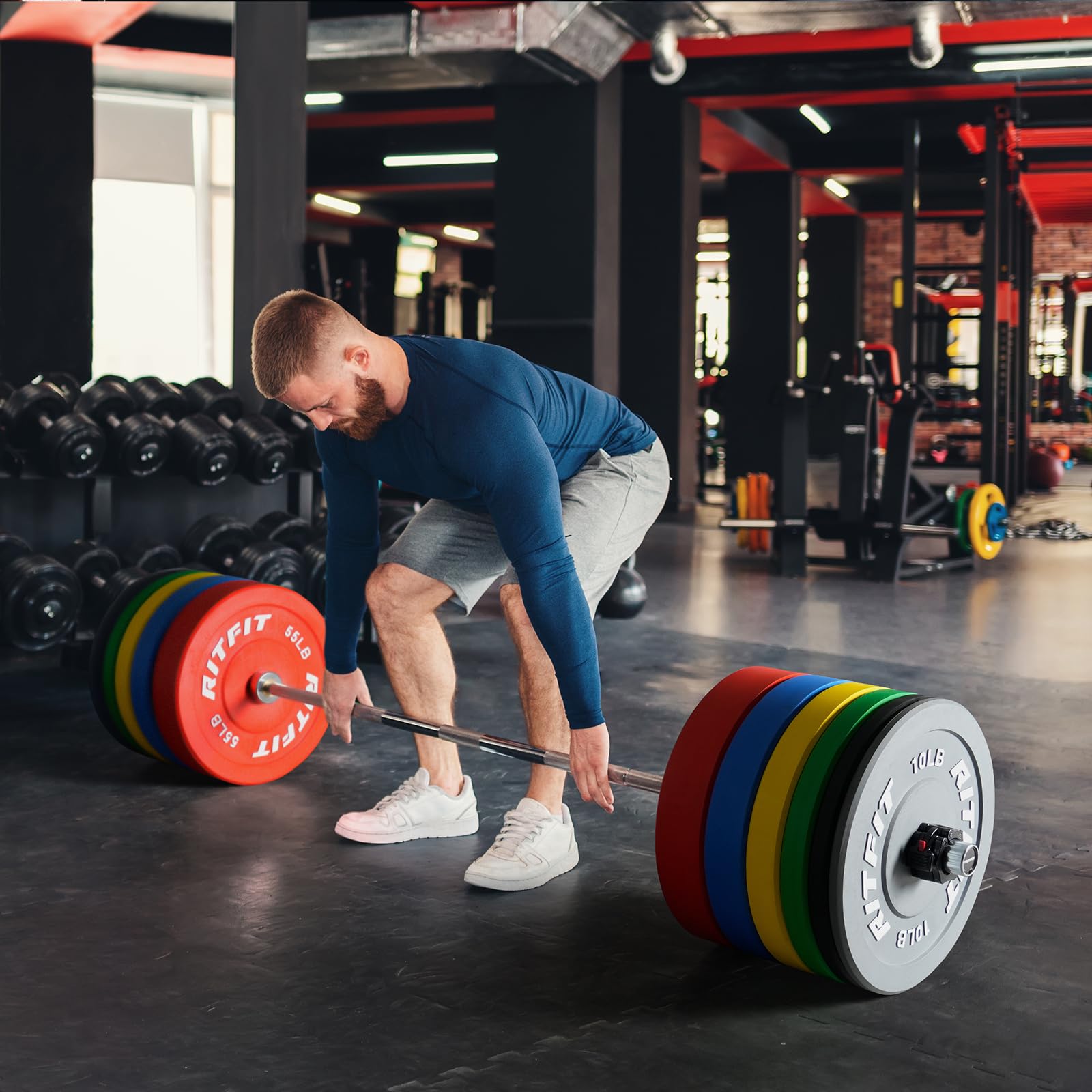 Olympic Rubber Bumper Weight Plate with Steel Insert