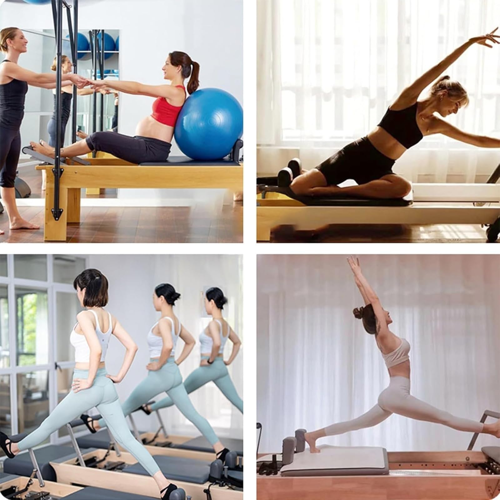 Foldable Pilates Reformer Machine with Adjustable Core Bed