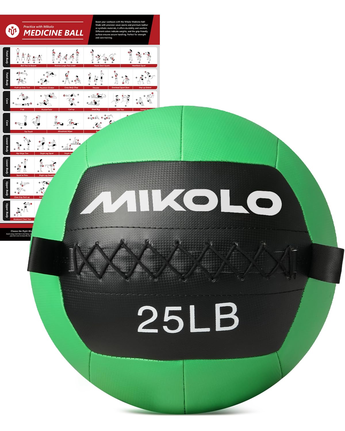 Medicine Ball and Slam Ball Set for Strength Training 10-25lb