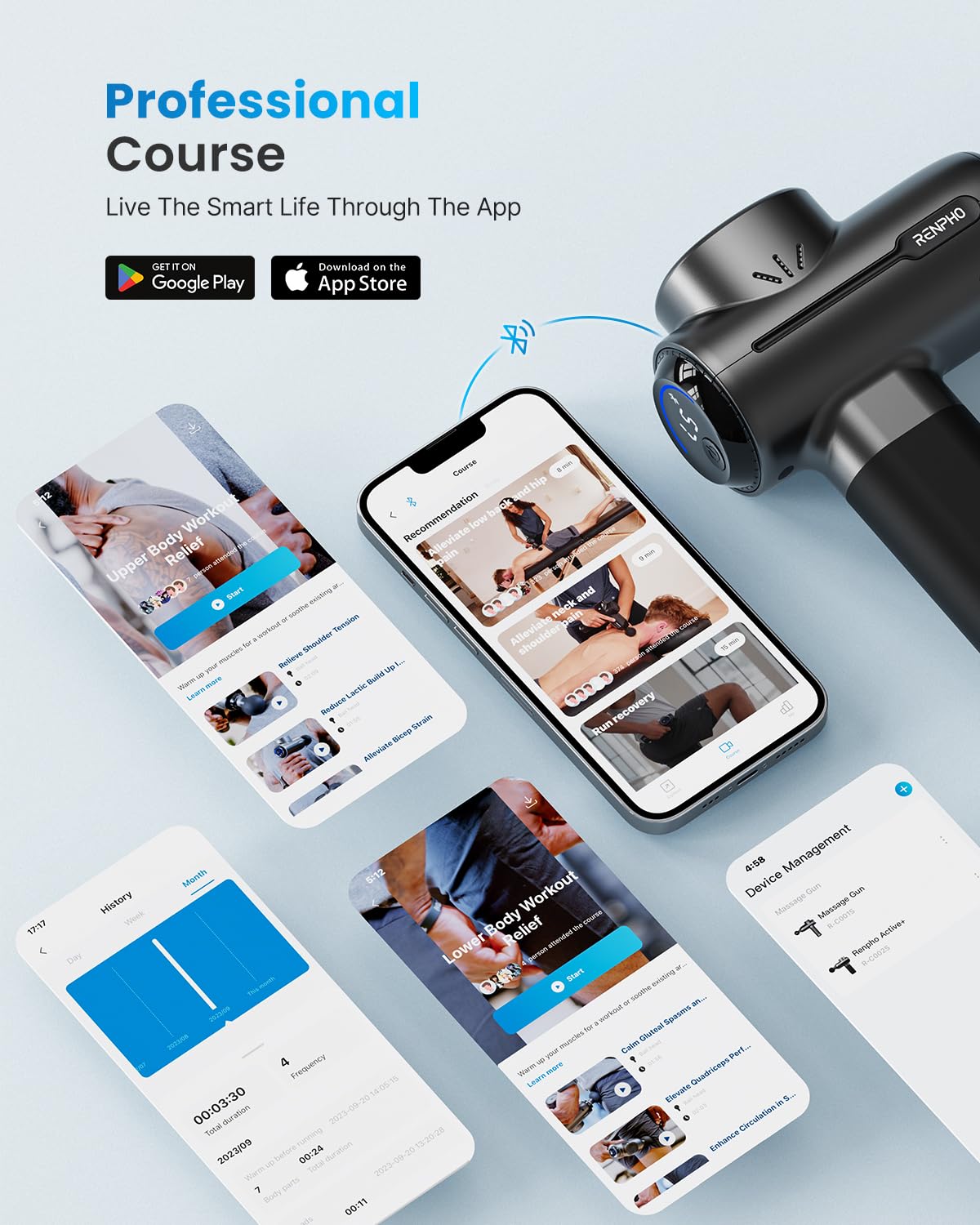 Portable Deep Tissue Massage Gun with Carry Case