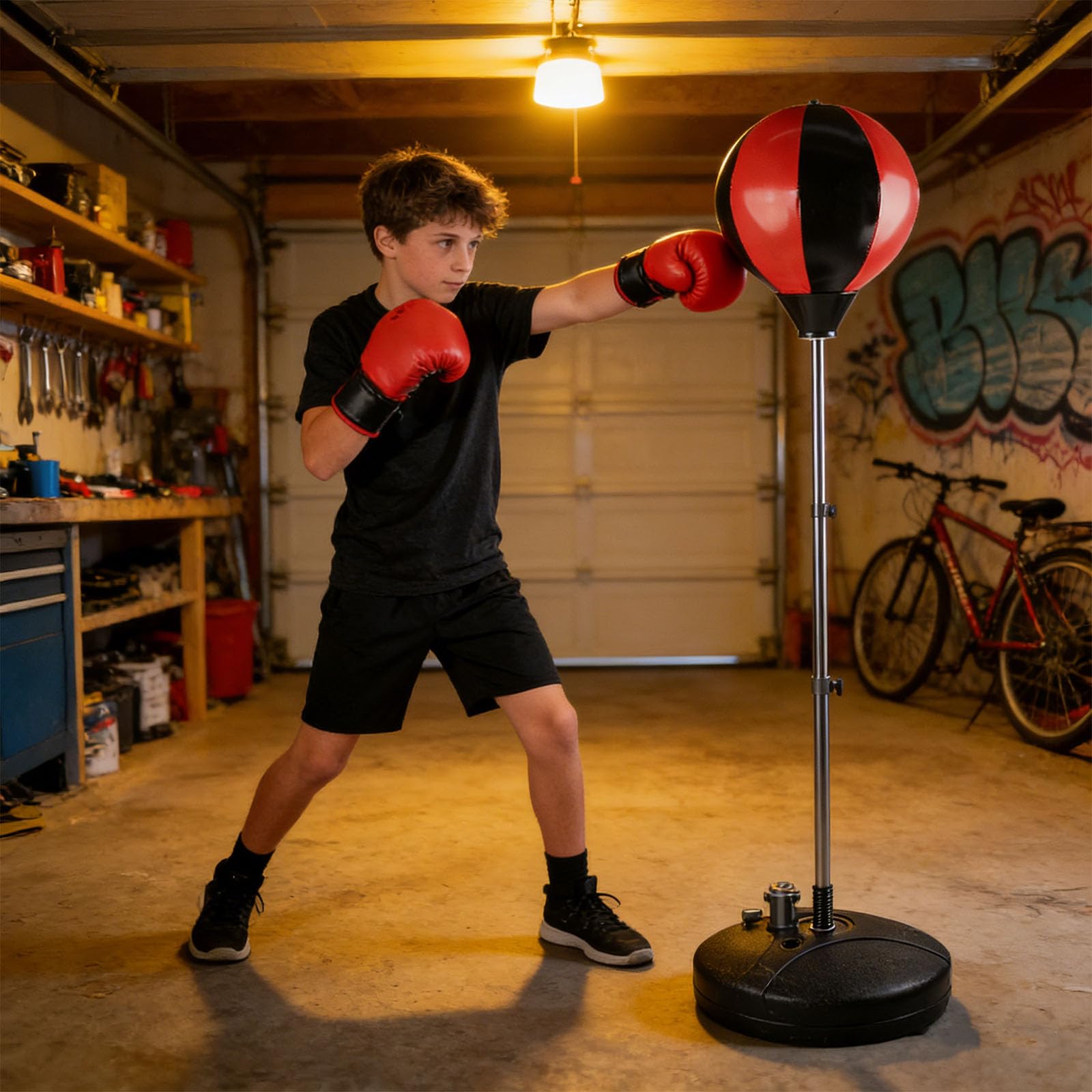 Complete Boxing Reflex Trainer with Spring Mount and Pump