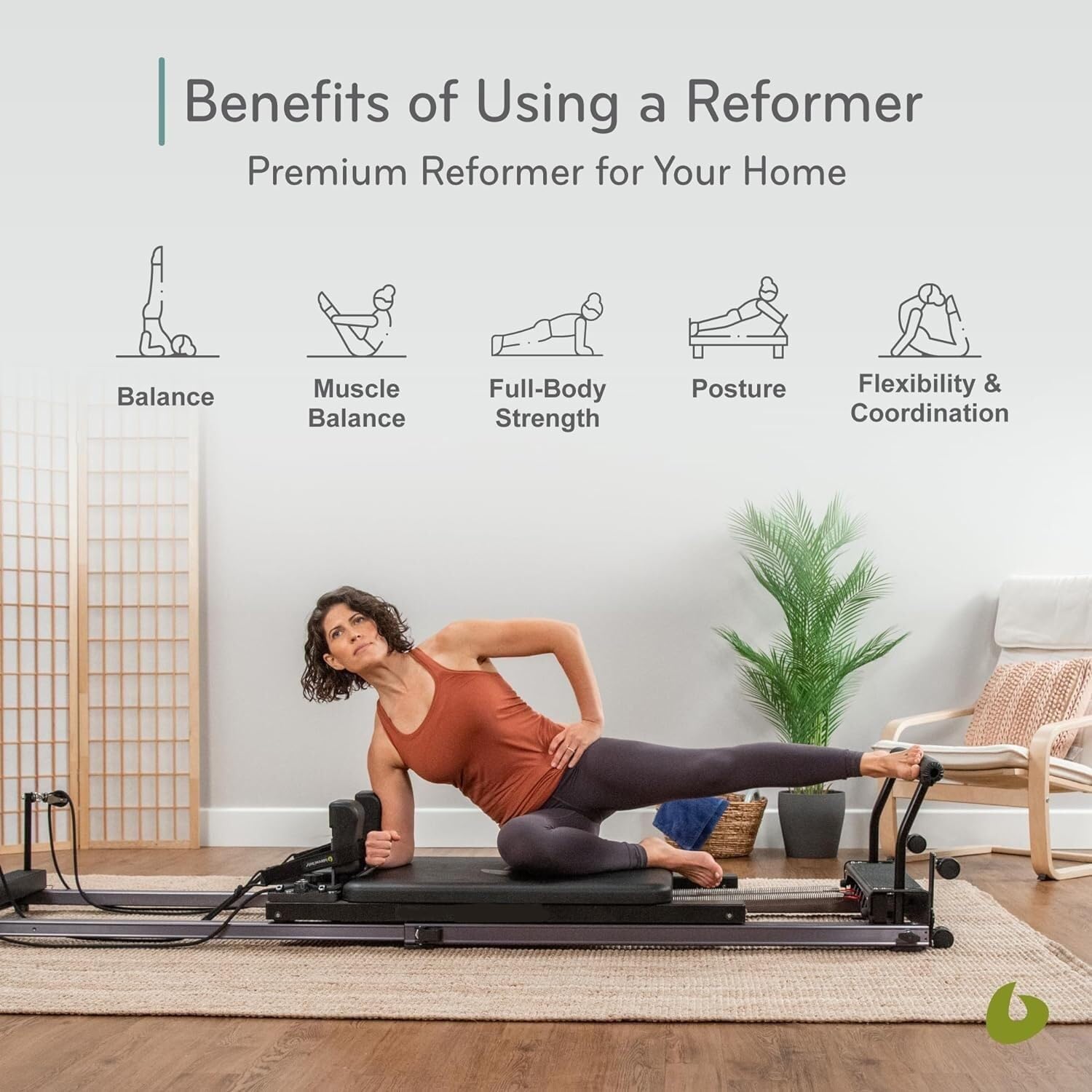 Aluminum Pilates Reformer with Foot Bar for Home Training