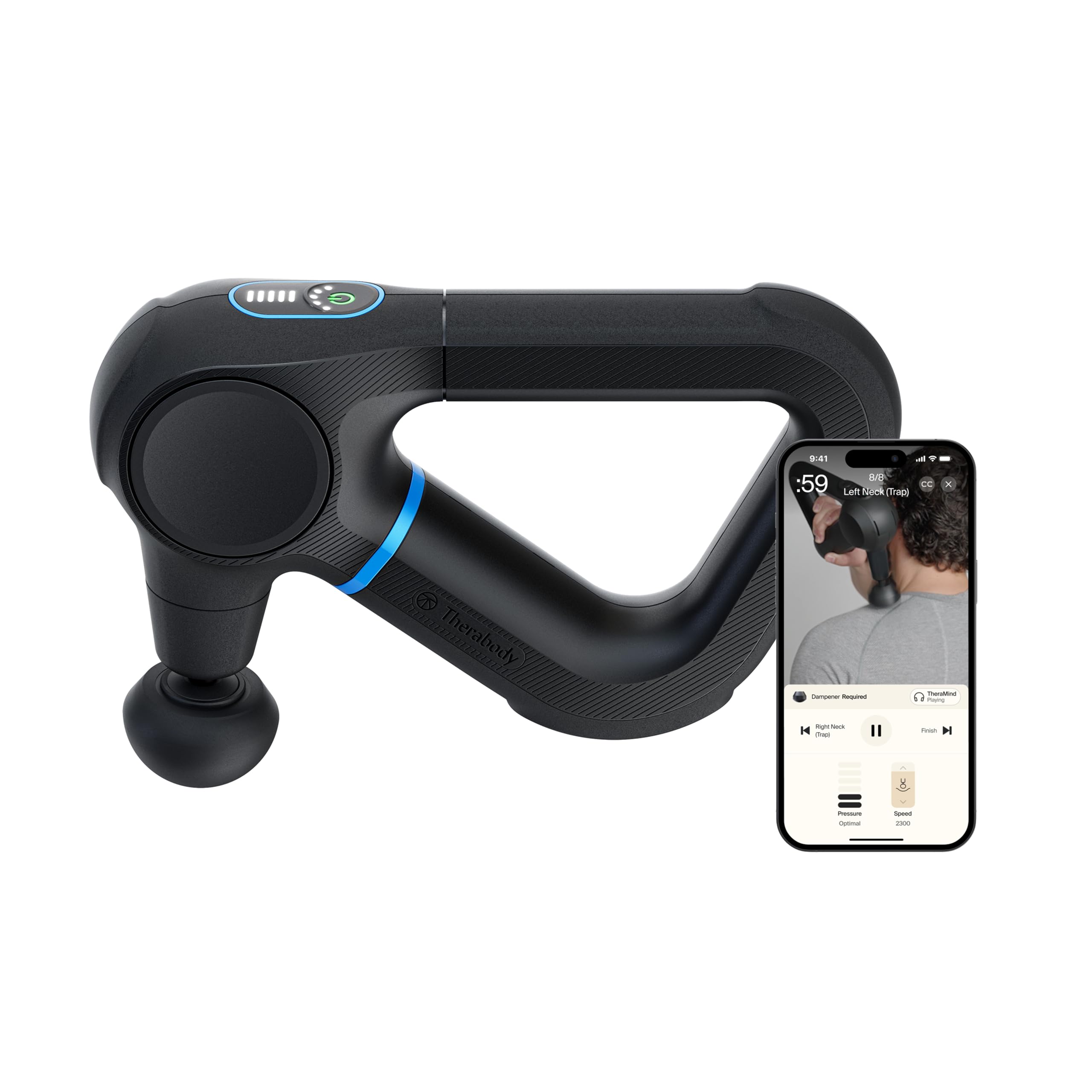 Deep Tissue Percussion Massage Gun with Bluetooth Control